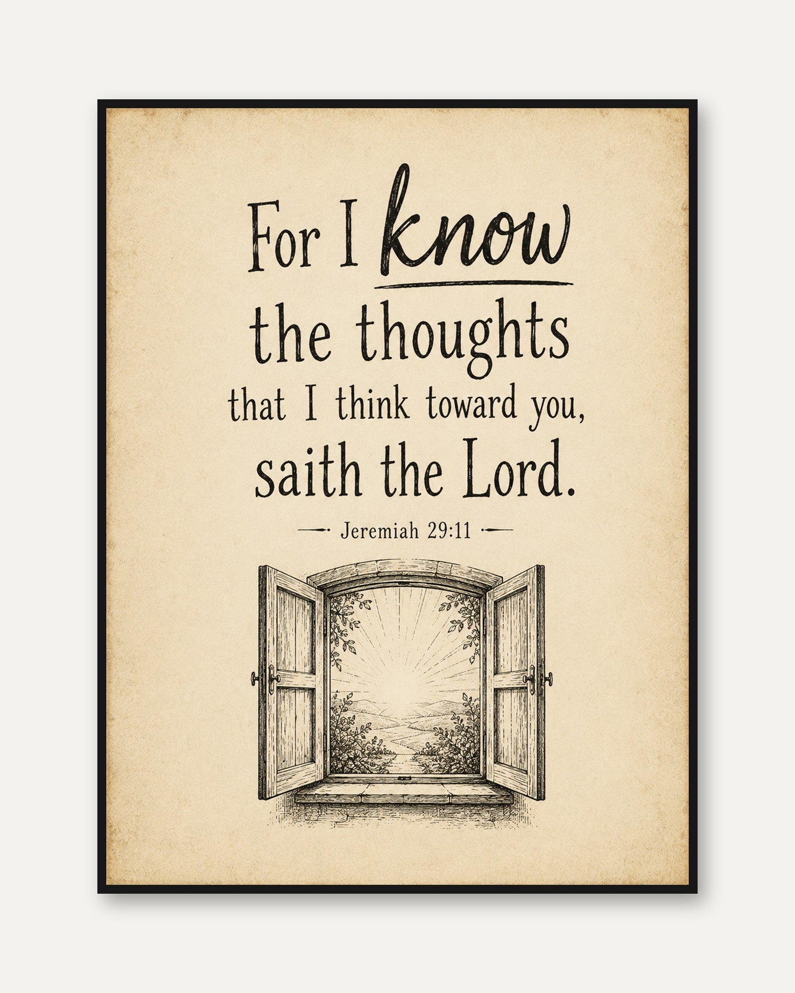 Inspirational Bible Verse Print - framed