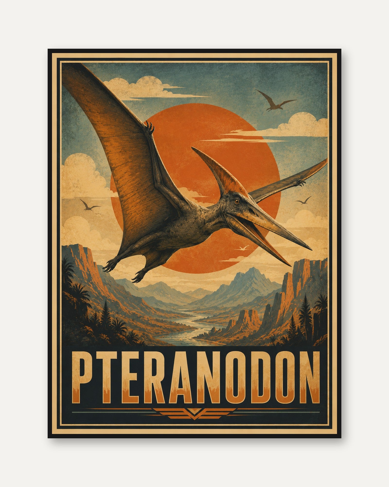Pteranodon Art Print - framed