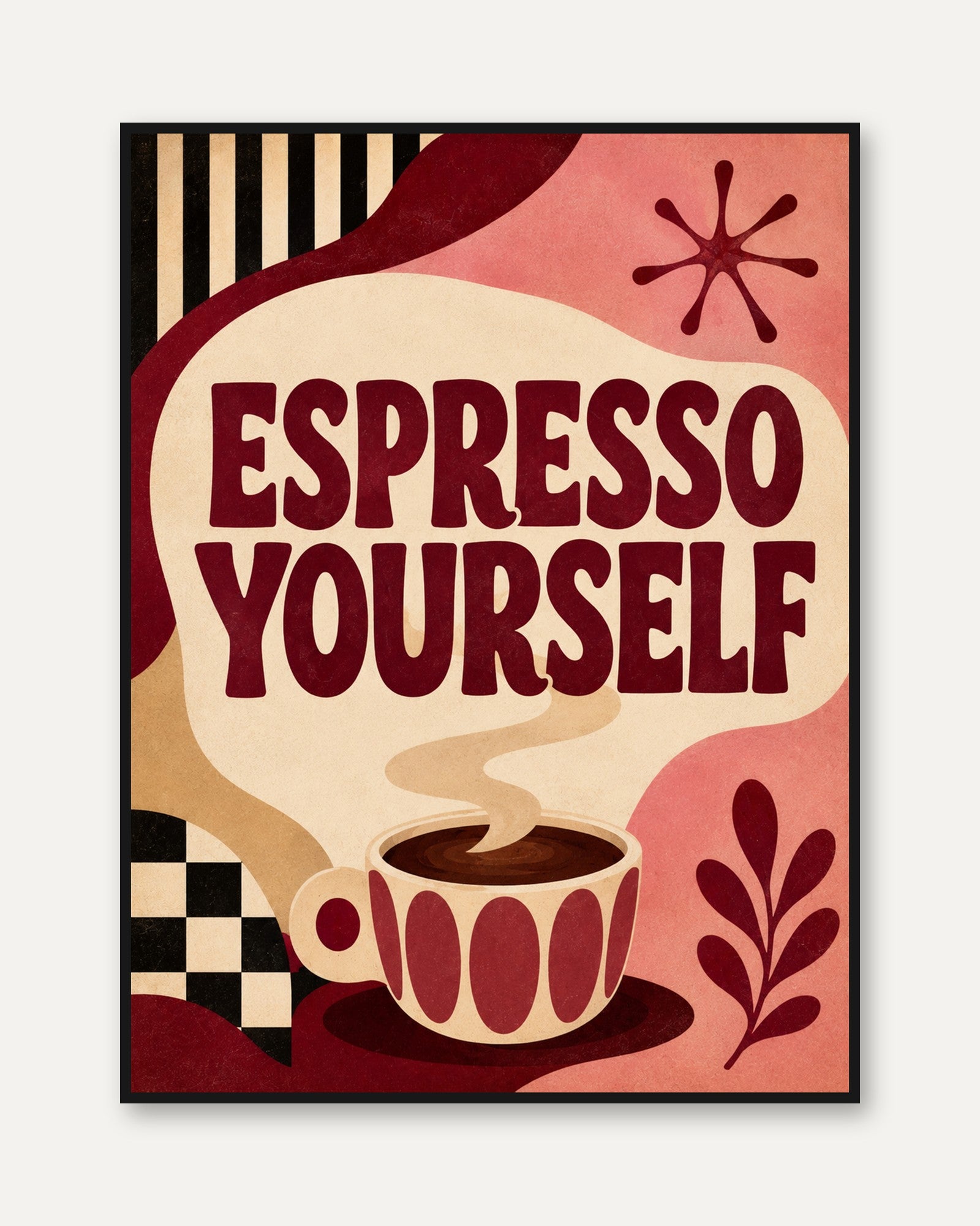 Mid-Century Coffee Print - framed
