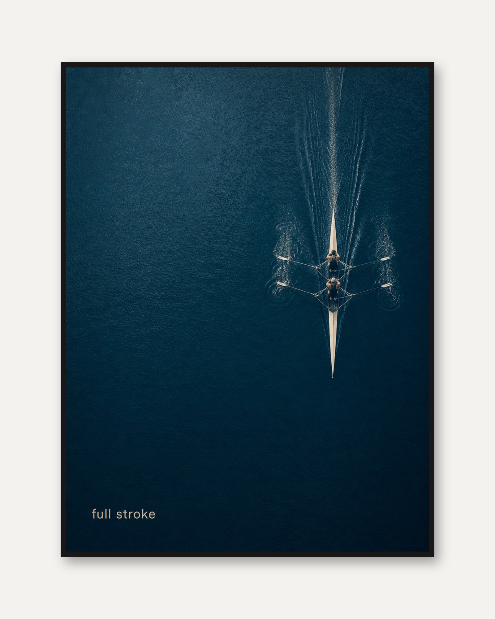 Rowing Wall Art – Minimalist Sports Print - framed
