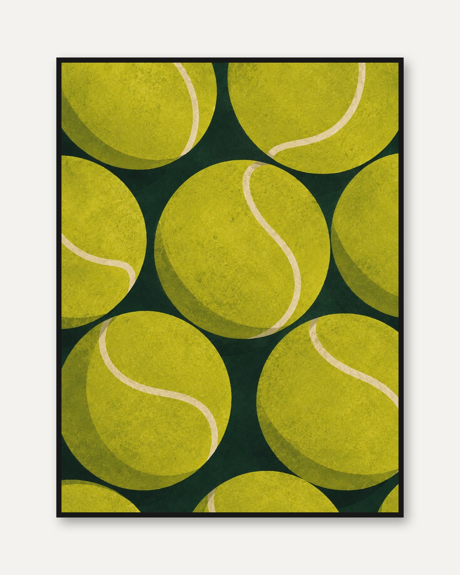 Tennis Ball Wall Art – Sports Print - framed