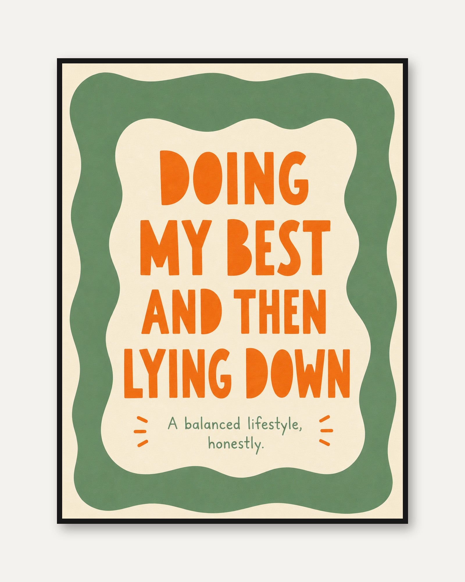 Retro Motivational Quote Print - framed