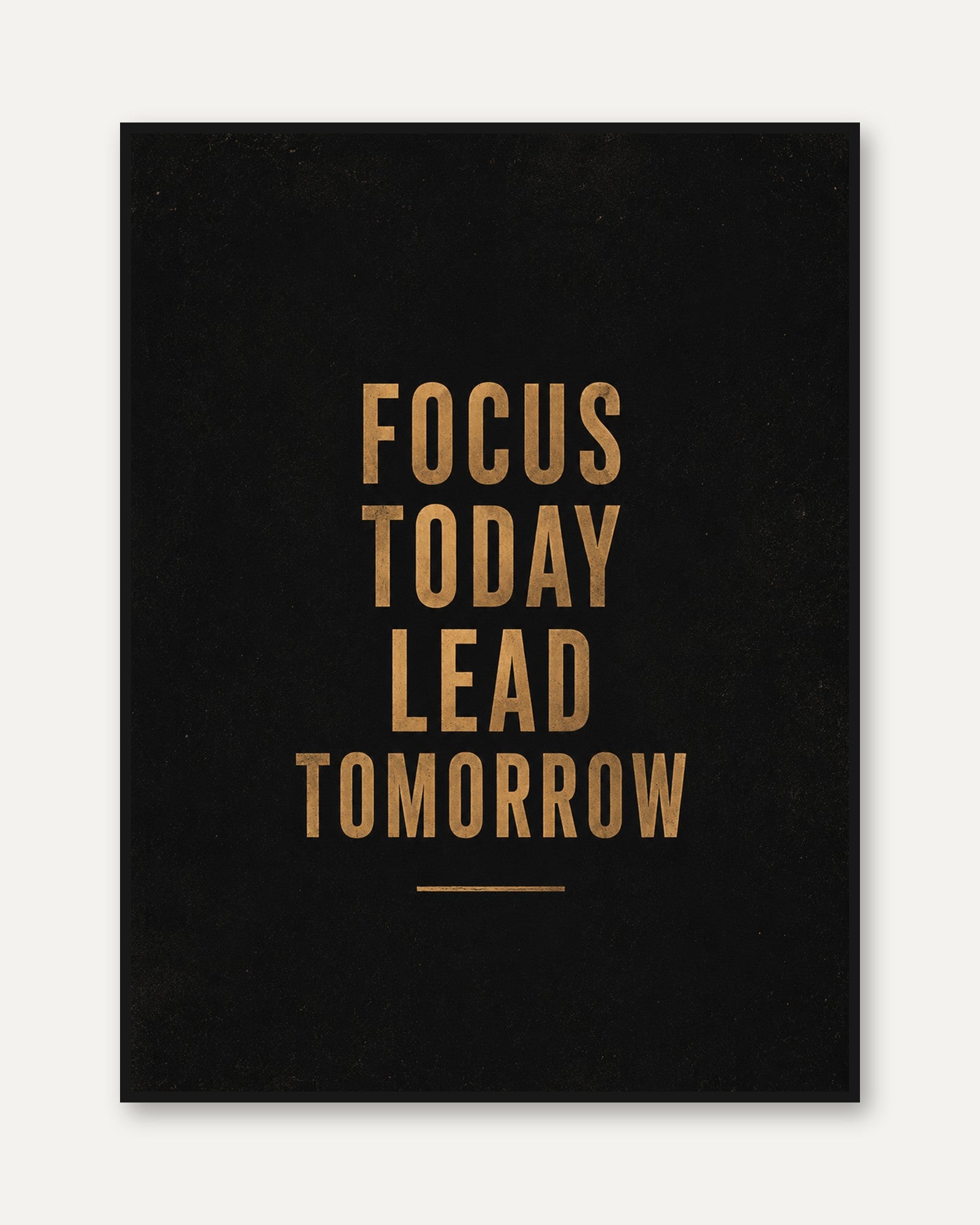 Motivational Office Wall Art – Focus Quote Print - framed