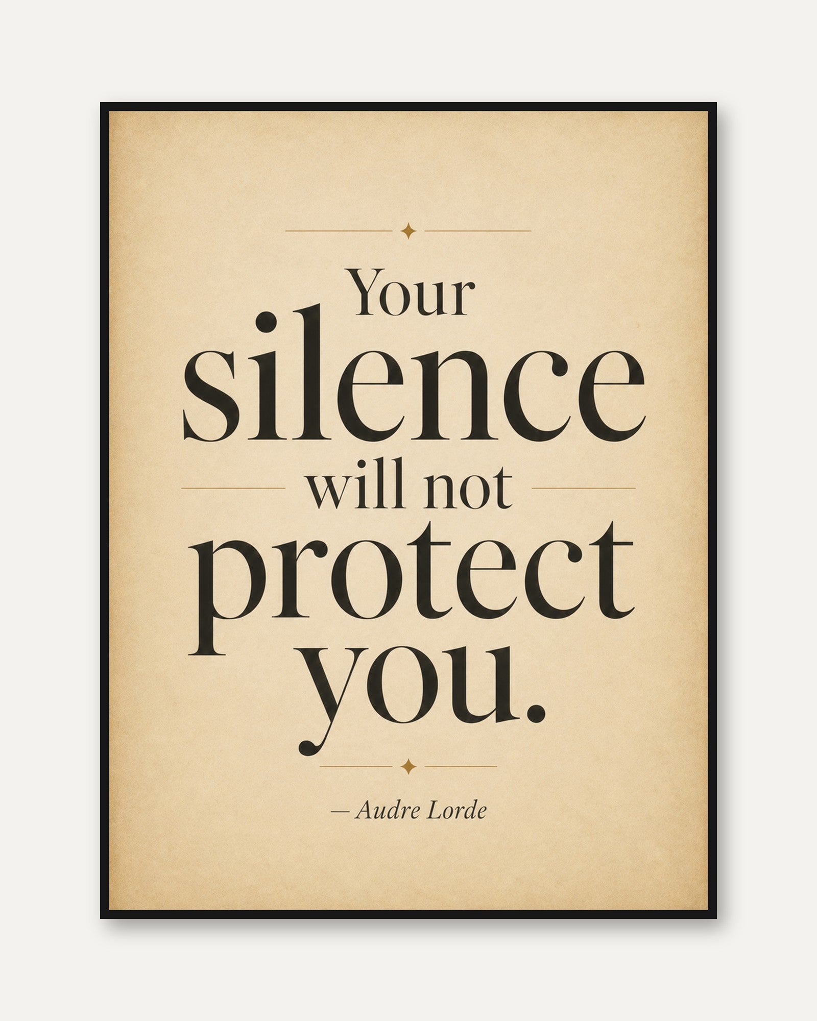 Empowerment Quote Print – Audre Lorde Wall Art - framed