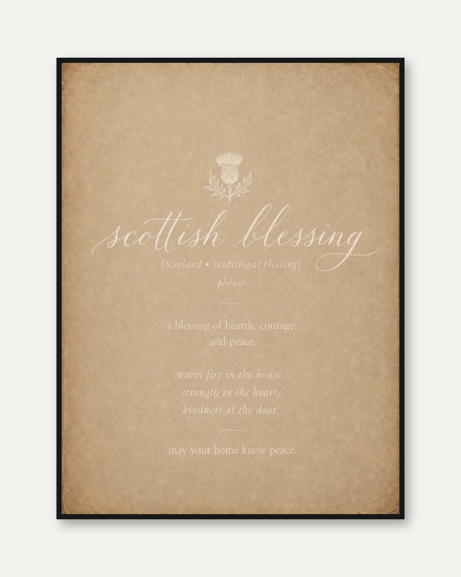 Scottish Blessing Wall Art - framed