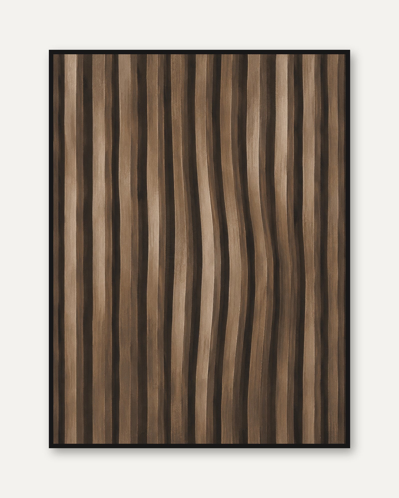 Striped Wall Art – Abstract Line Print - framed
