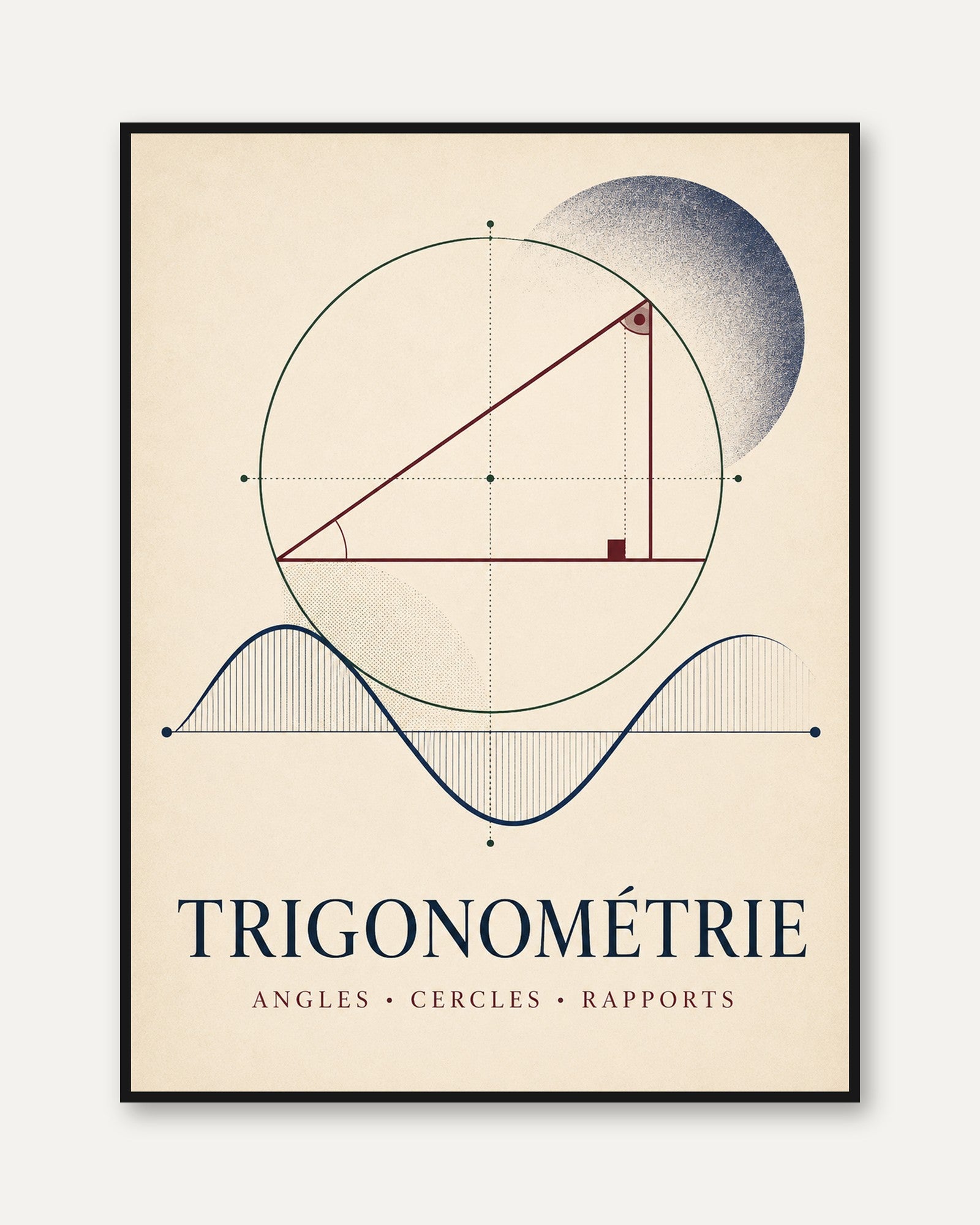 Math Wall Art – Trigonometry Print - framed