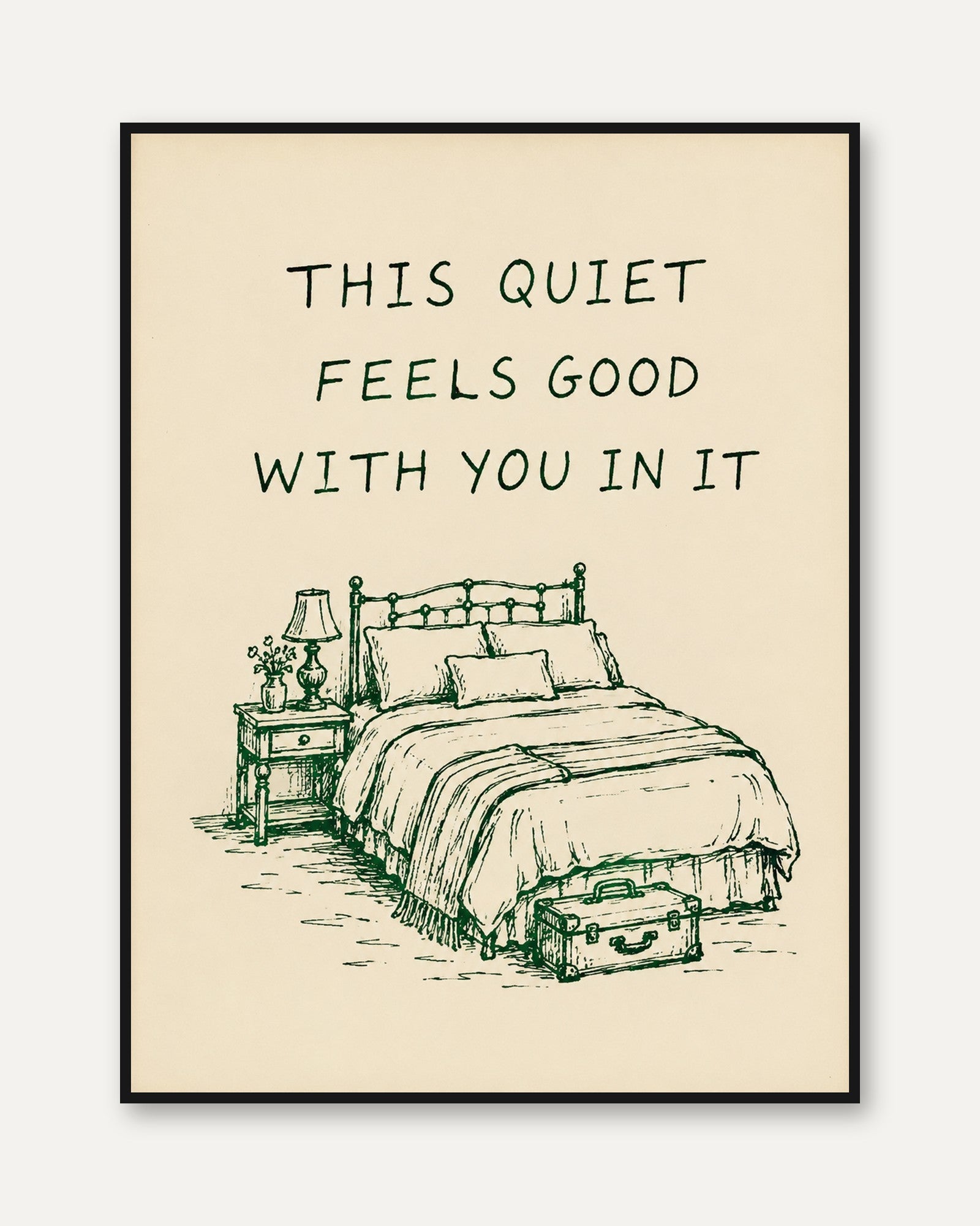 Cozy Romantic Quote Print - framed