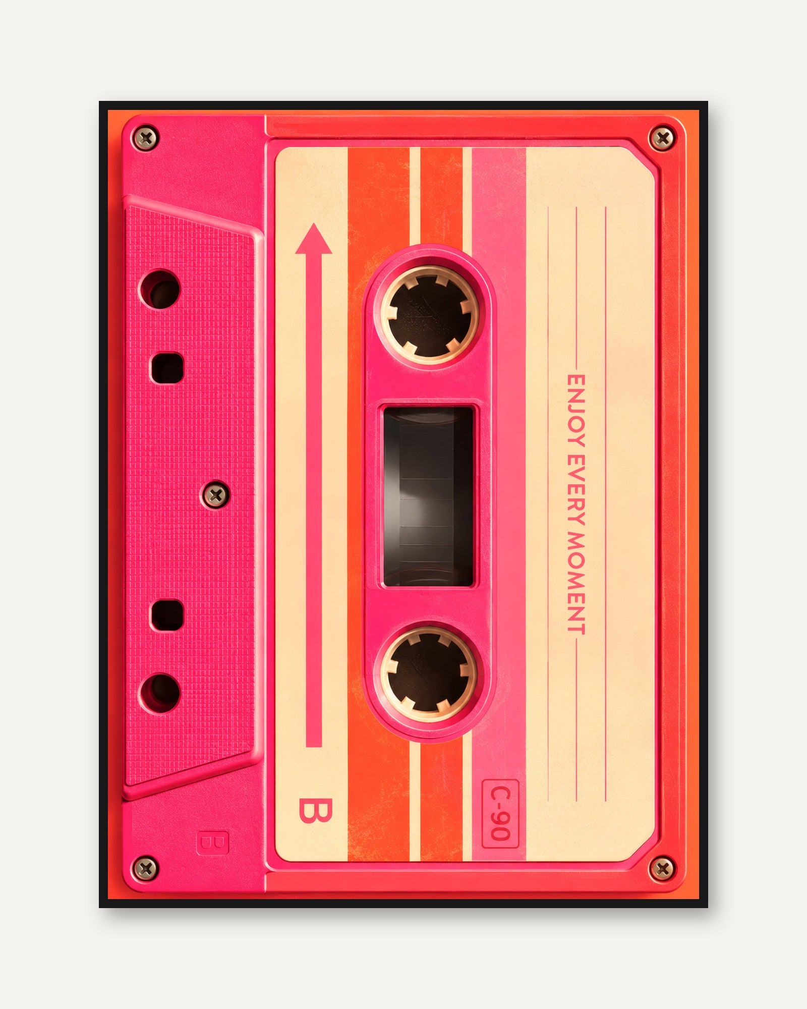 Retro Cassette Tape Wall Art - framed