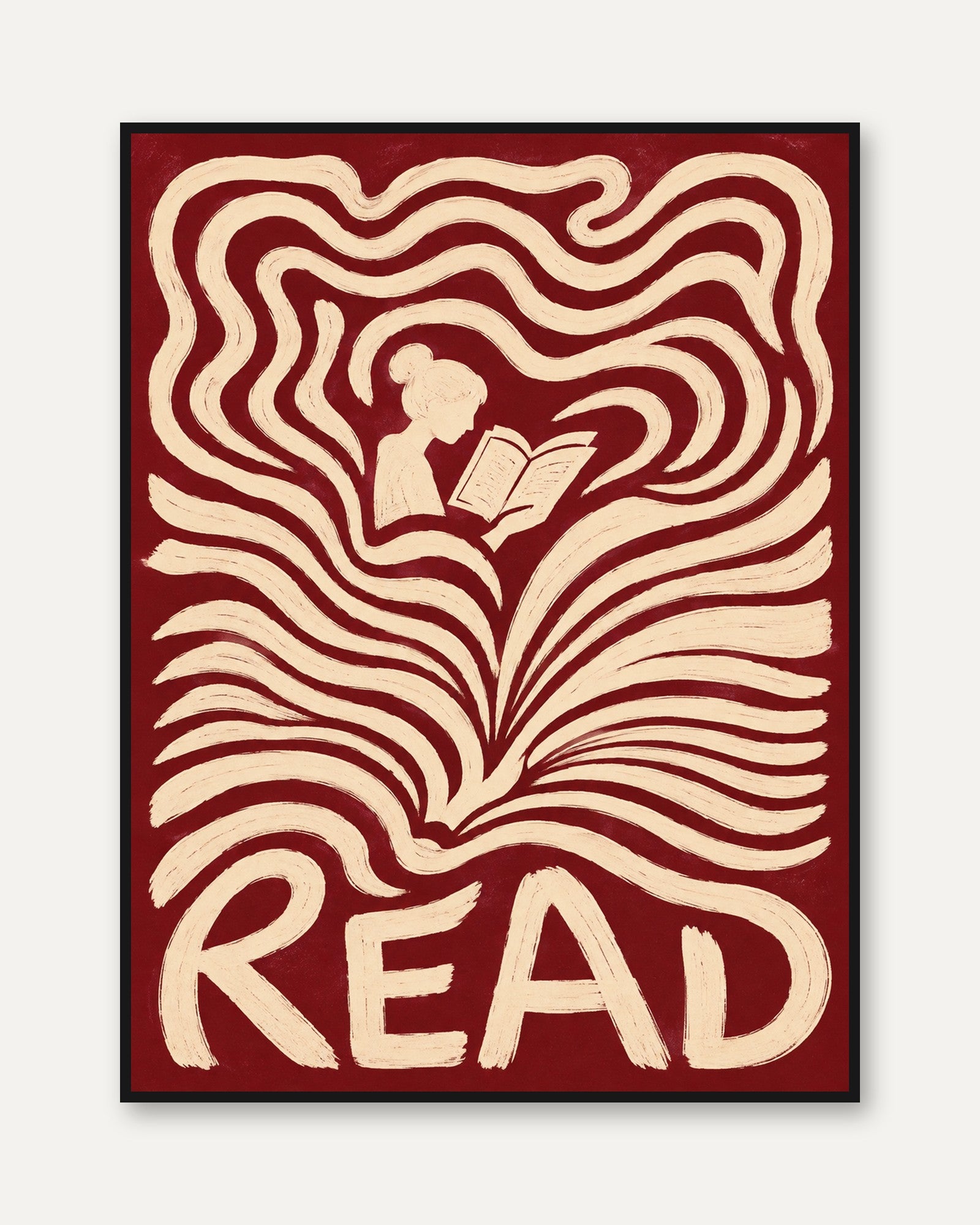 Reading Wall Art – Book Lover Decor - framed