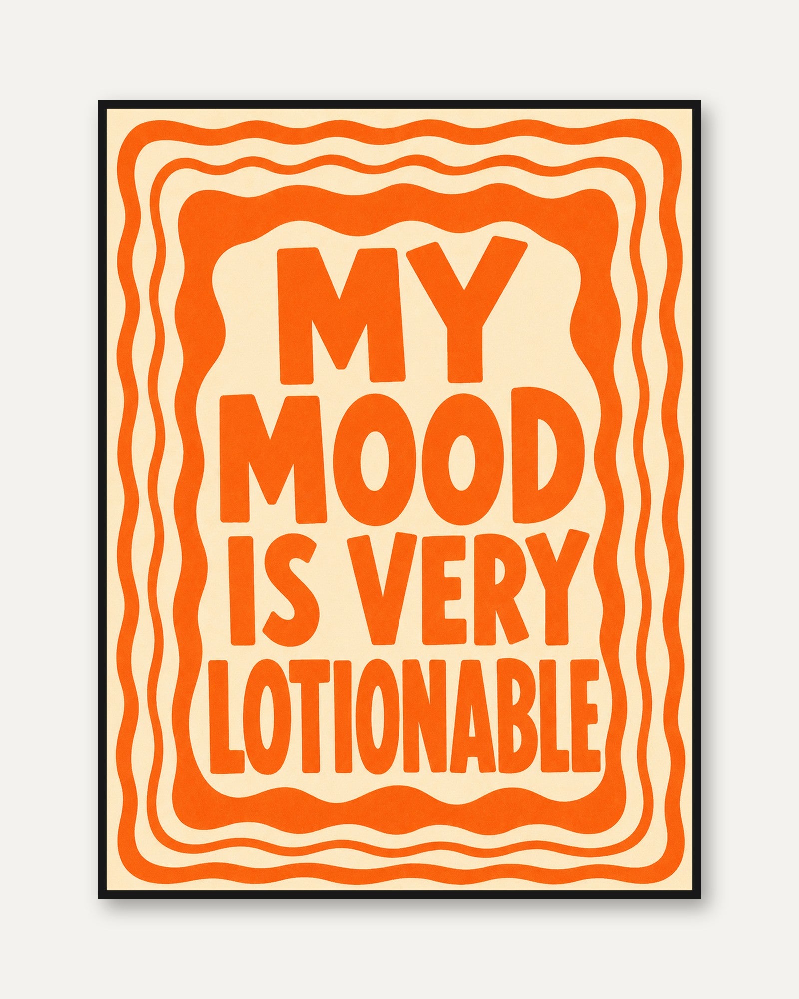 Retro Typography Print - framed