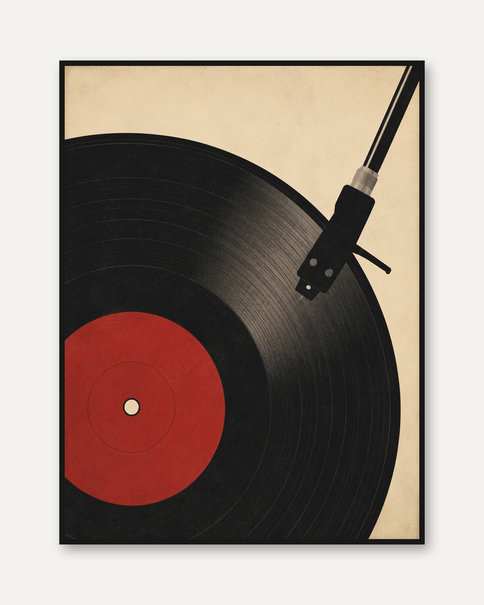 Vinyl Record Wall Art – Music Lover Print - framed