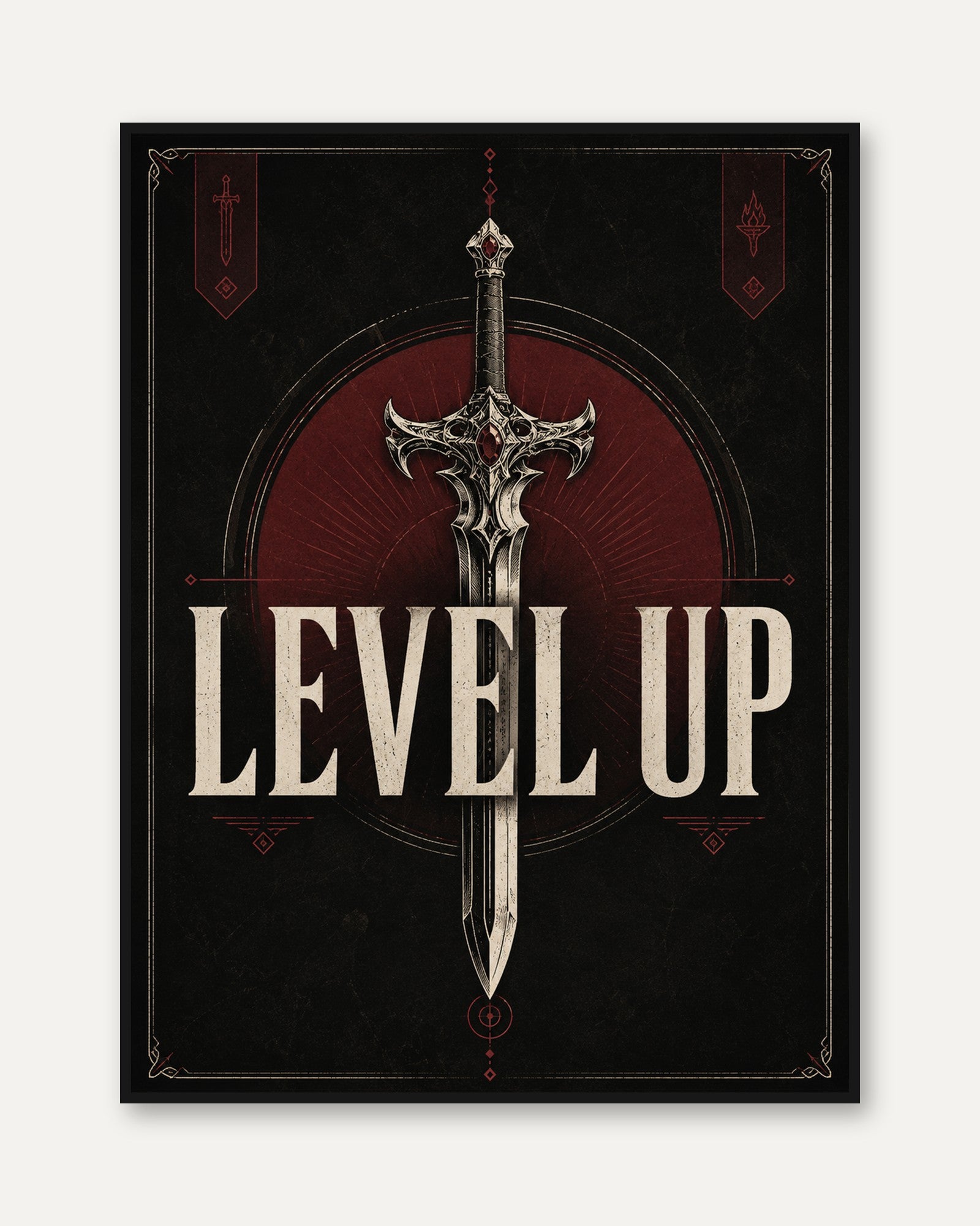 Fantasy Sword Poster - framed