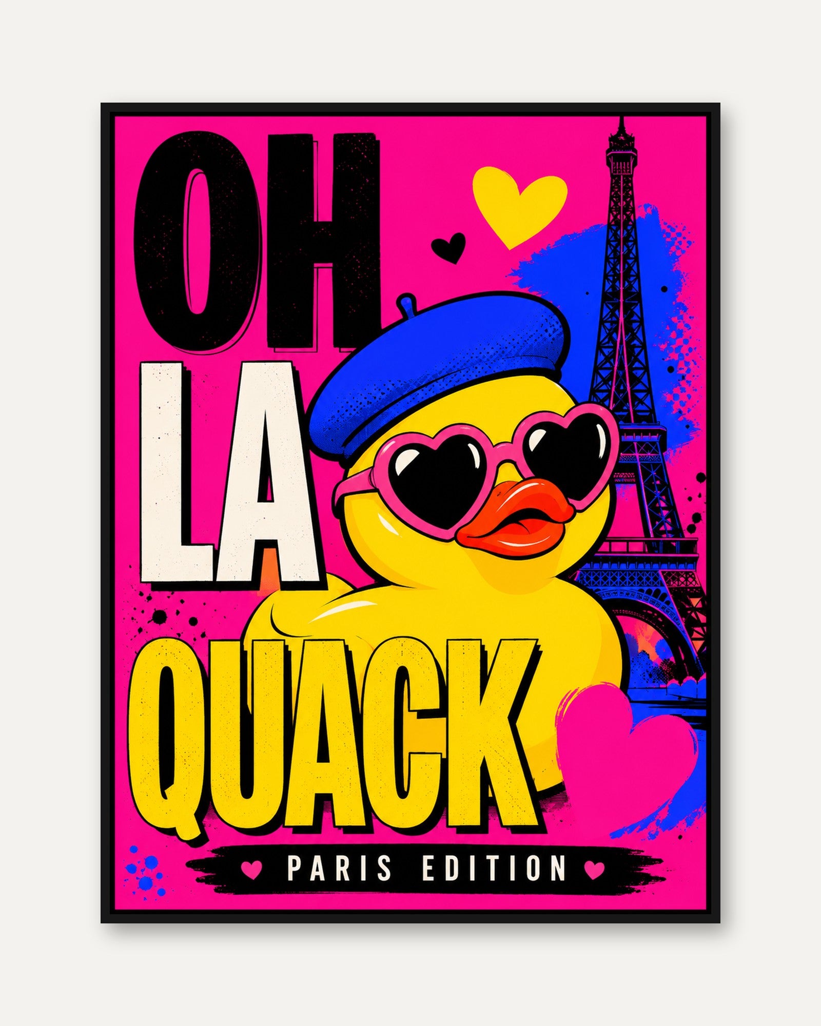 Pop Art Poster – Paris Wall Art - framed