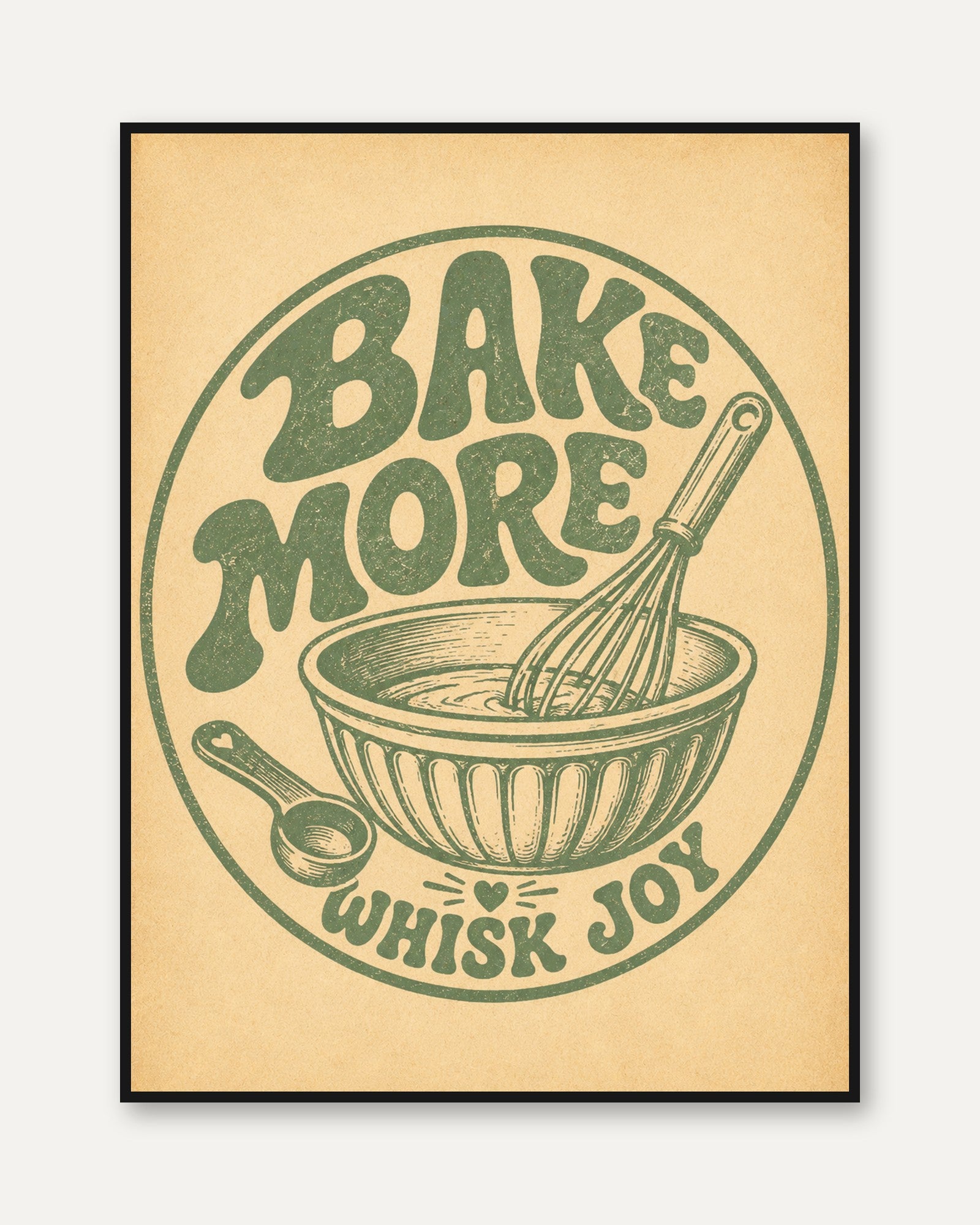 Vintage Baking Print – Whisk Joy - framed