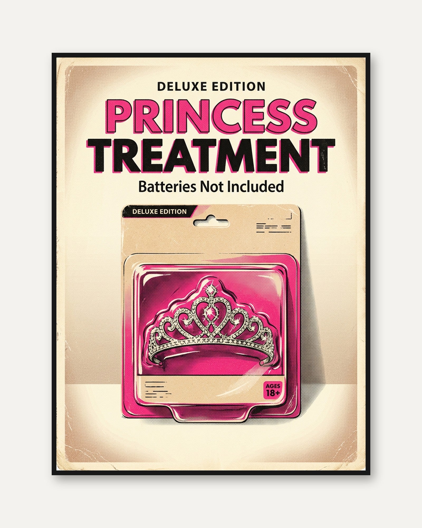 Princess Treatment Poster: Retro Toy Package Pop Art - framed