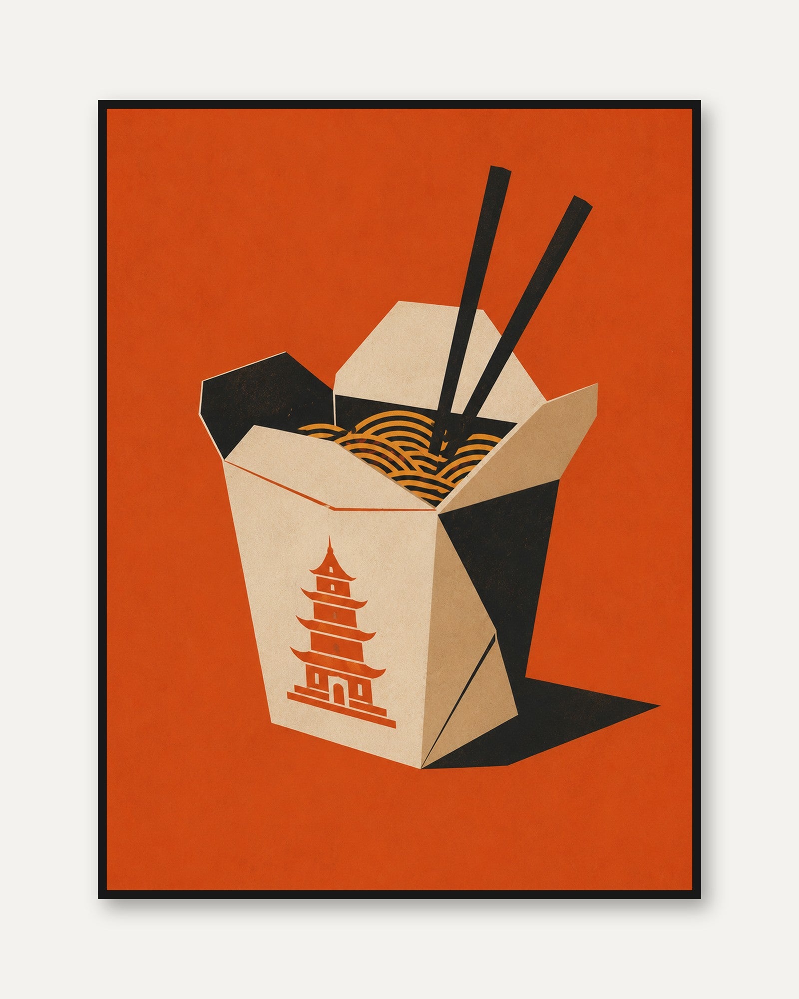 Chinese Food Wall Art – Asian Kitchen Decor - framed