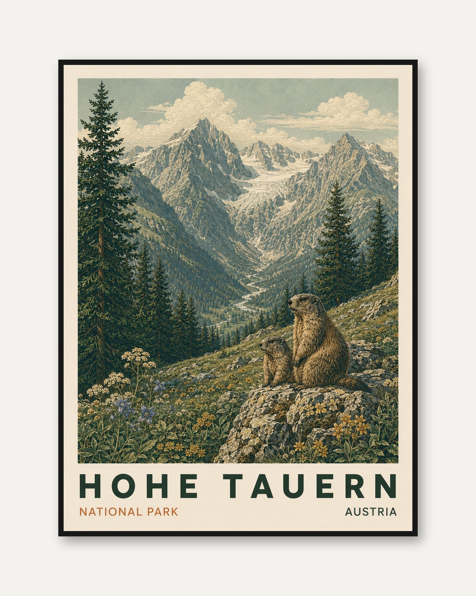 Austria Travel Poster - framed