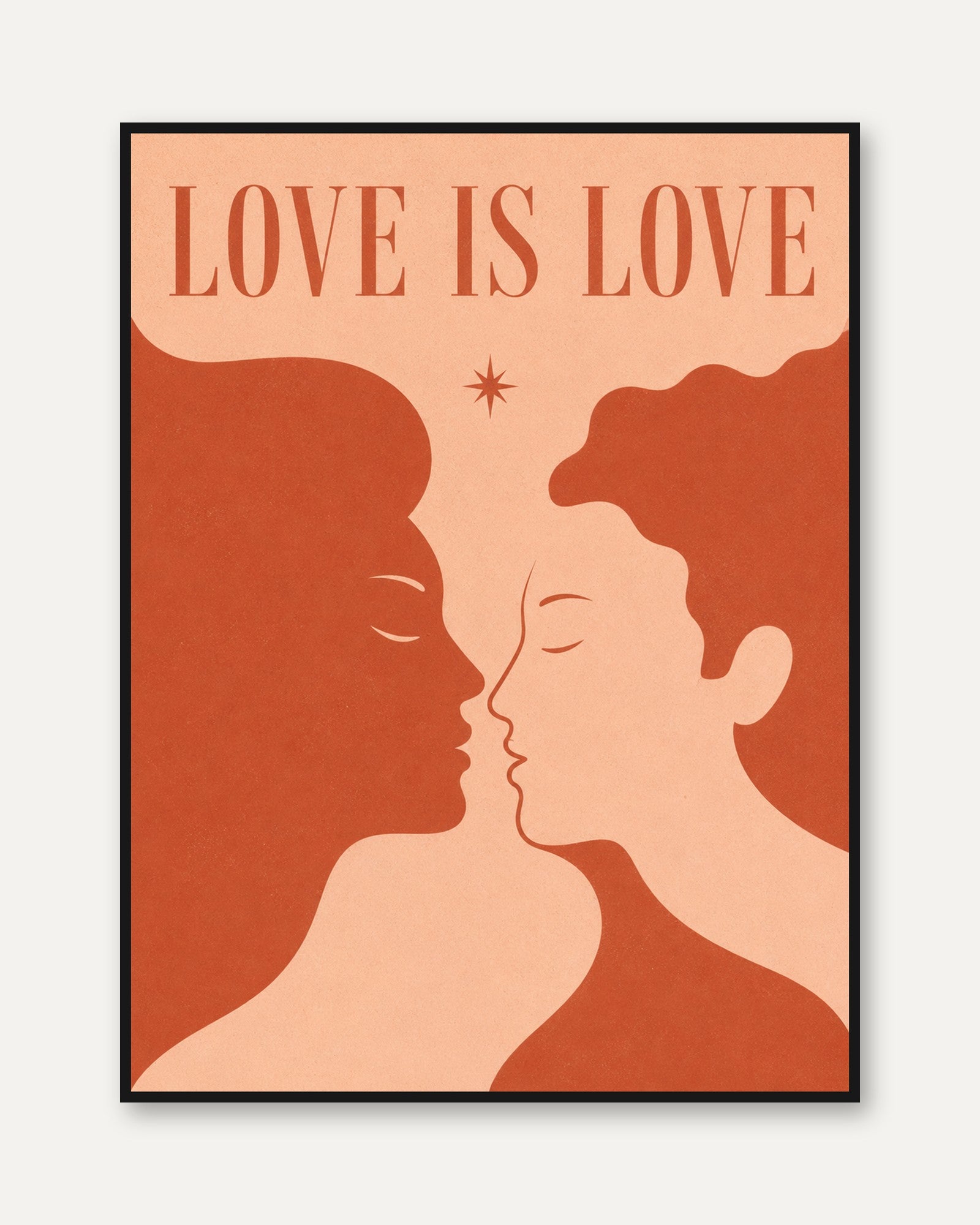 Love Is Love Poster – Romantic Wall Art - framed