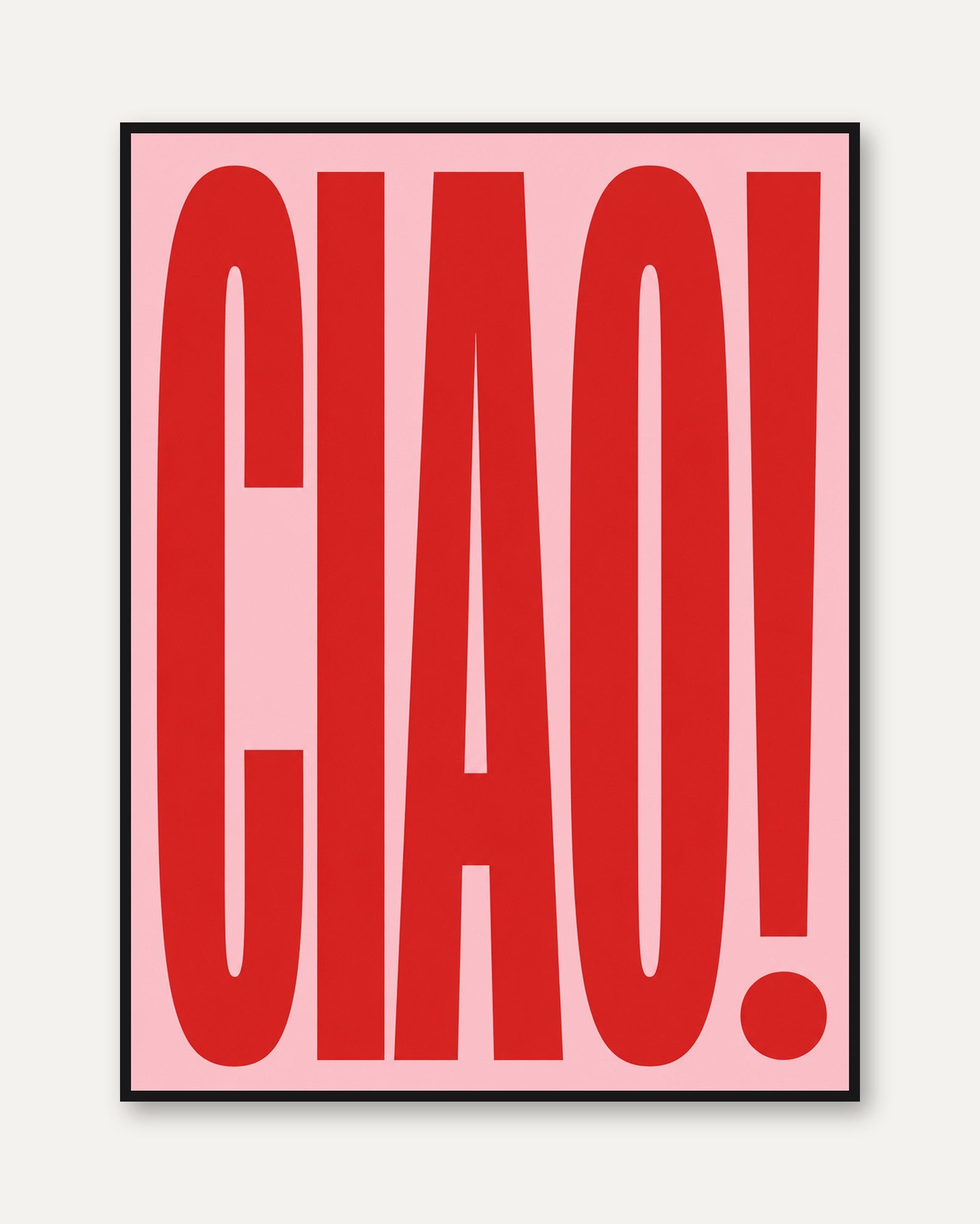 Ciao Wall Art – Italian Typography Print - framed