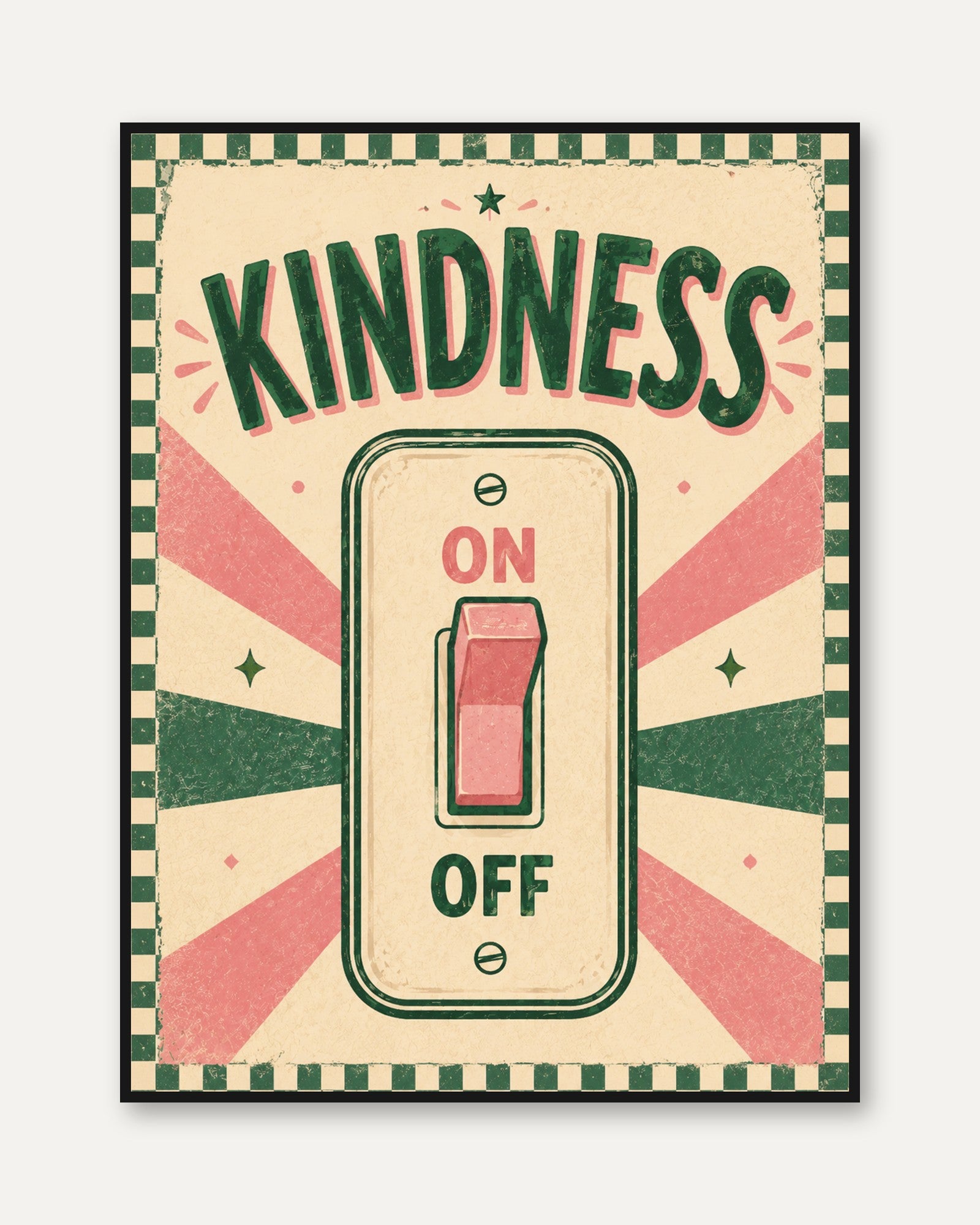 Kindness Wall Art – Motivational Print - framed