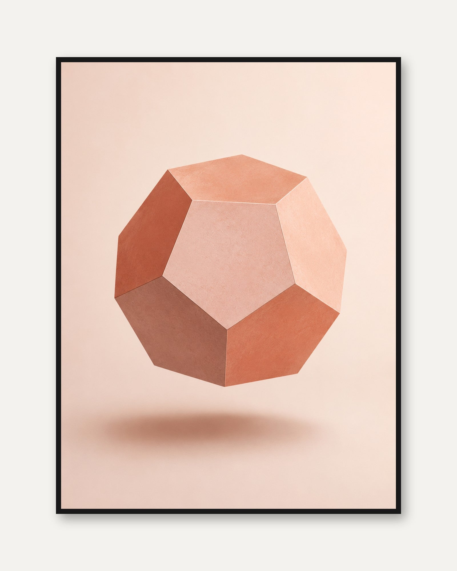Geometric Wall Art – Modern Abstract Print - framed