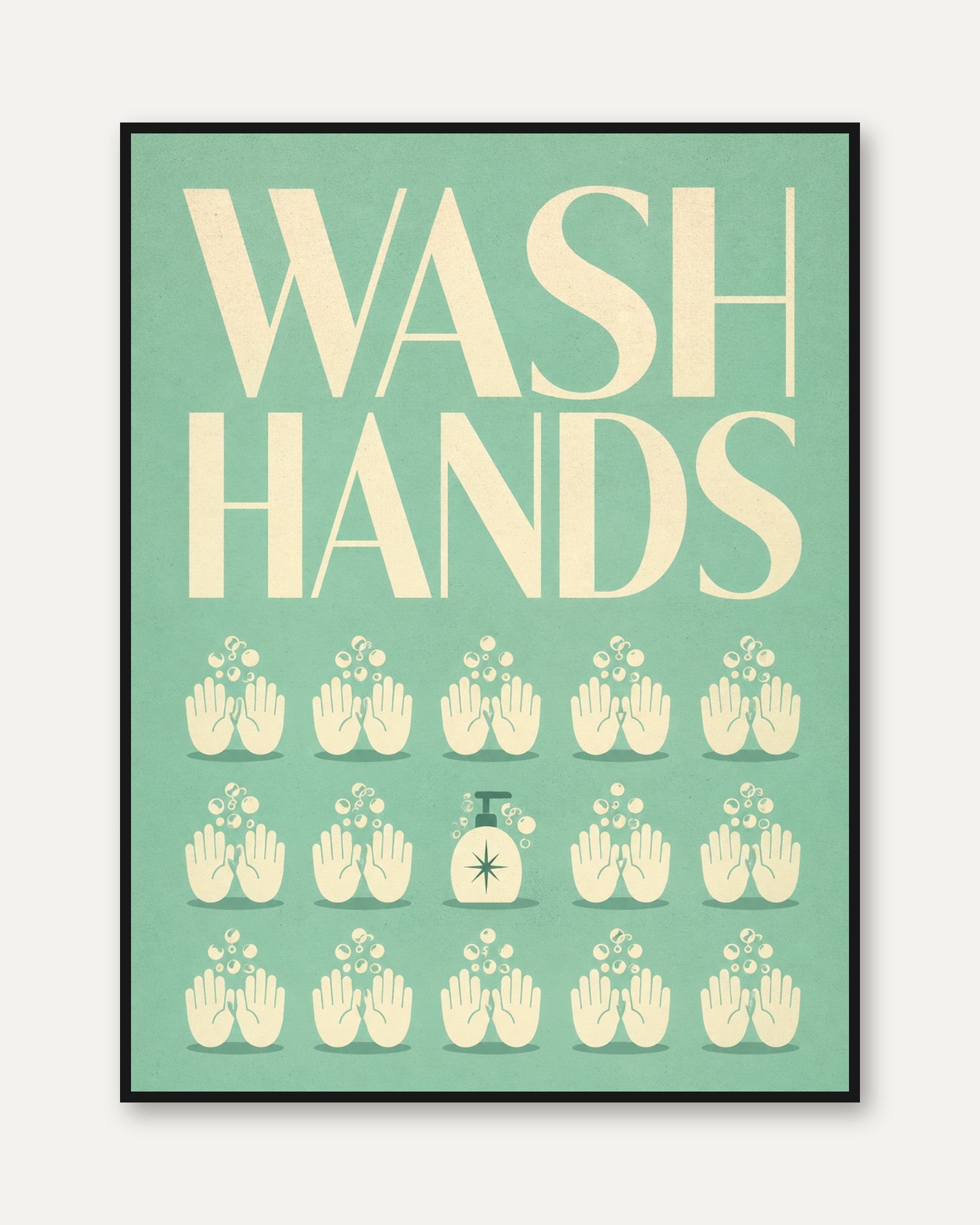 Retro Bathroom Print - framed