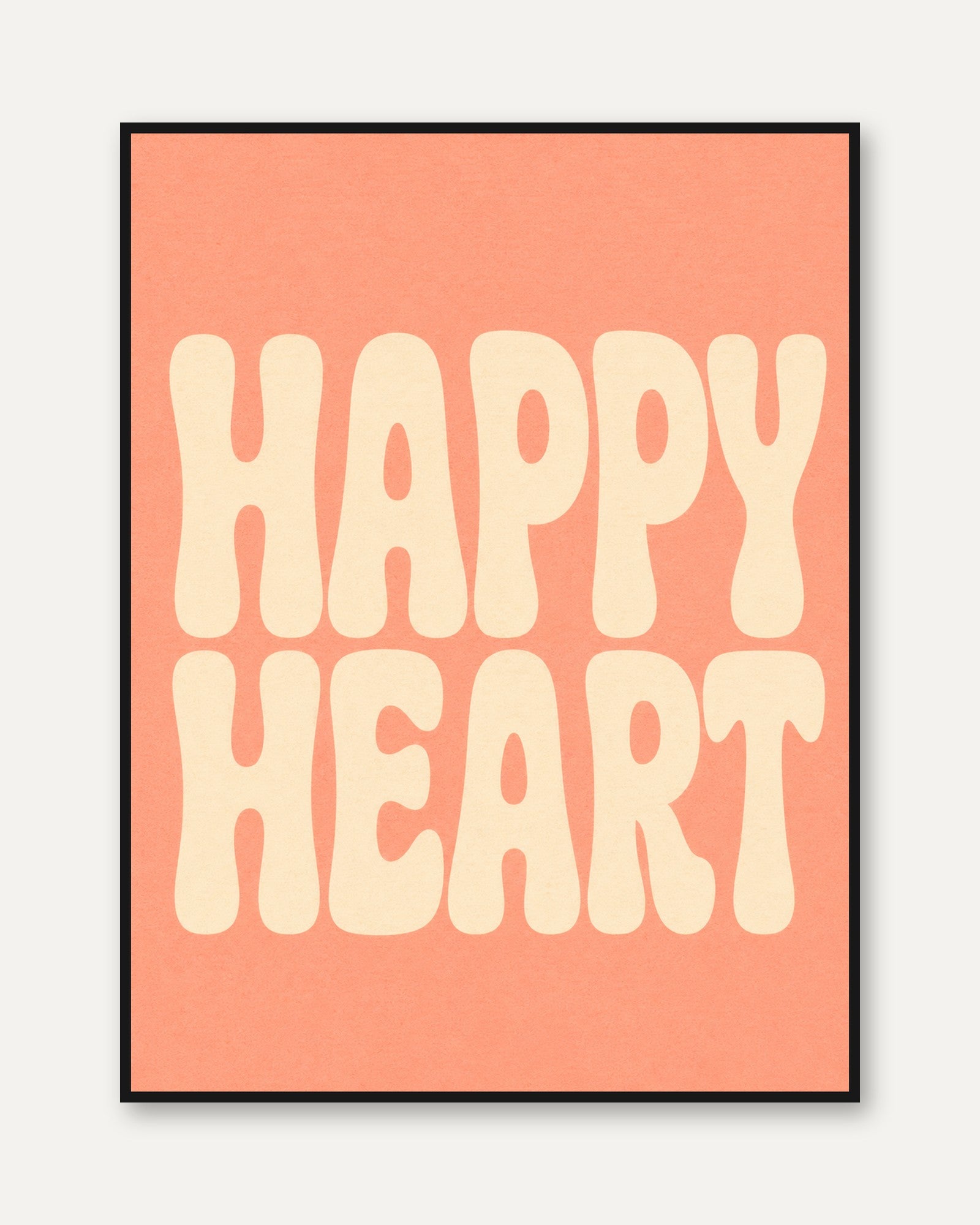 Happy Heart Wall Art Print - framed