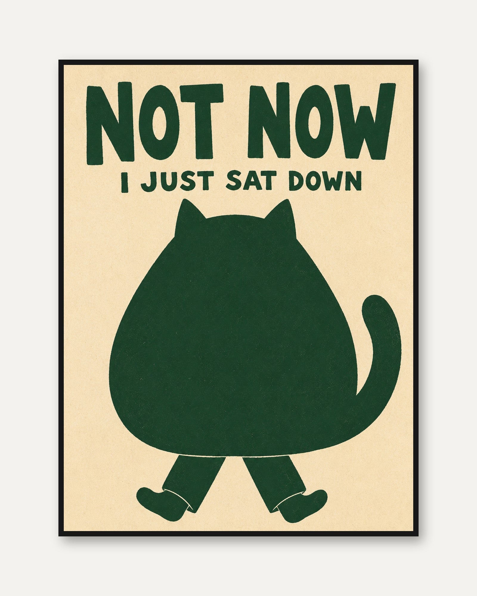 Funny Cat Poster - framed