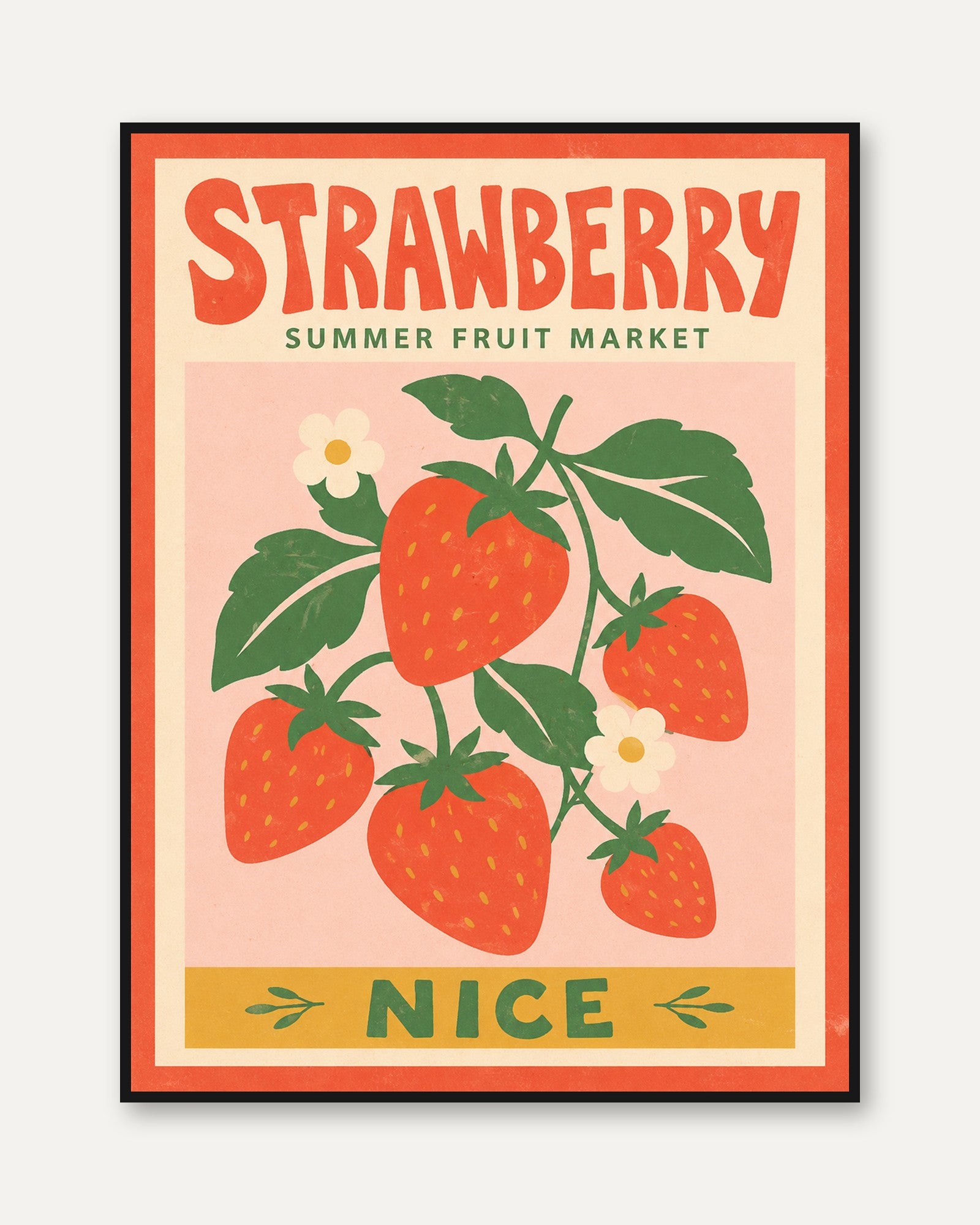 Strawberry Wall Art - framed