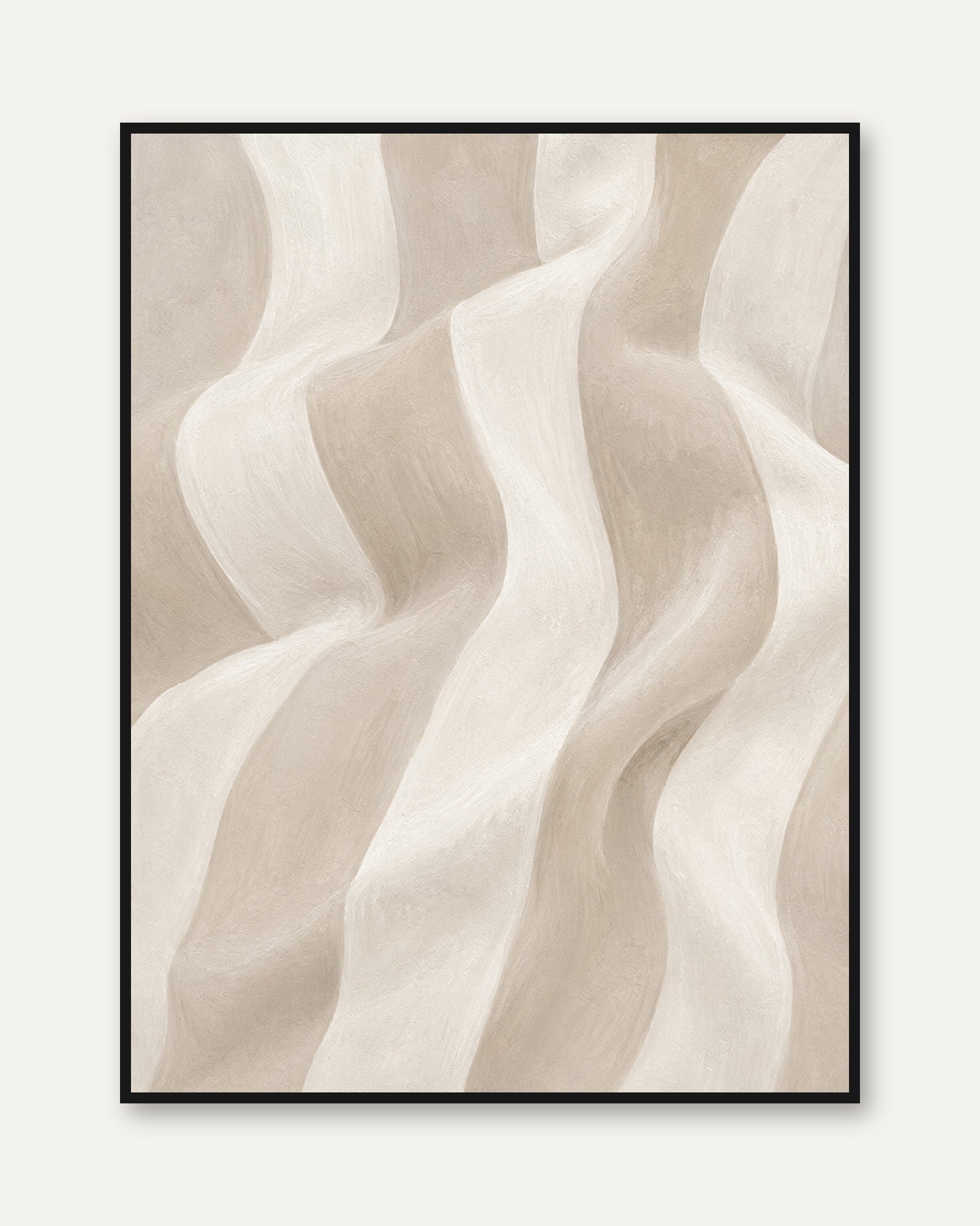 Neutral Abstract Wall Art - framed