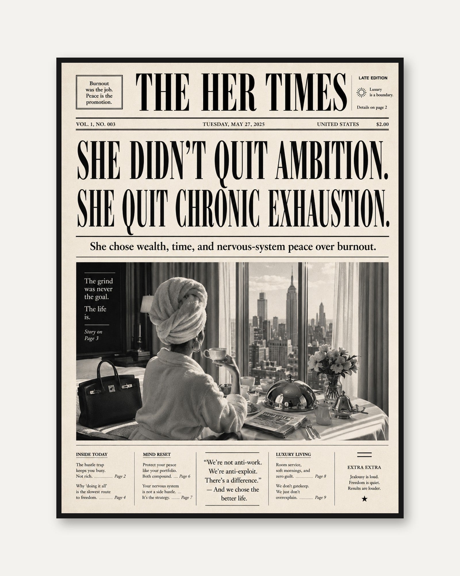 Feminist Motivational Print - framed