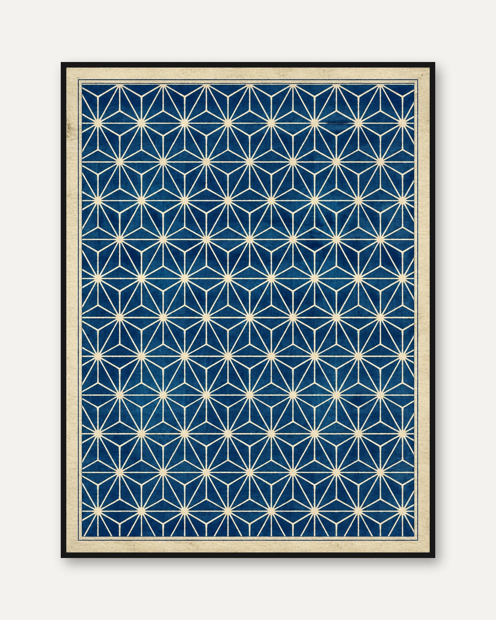 Japandi Japanese Asanoha Print - framed