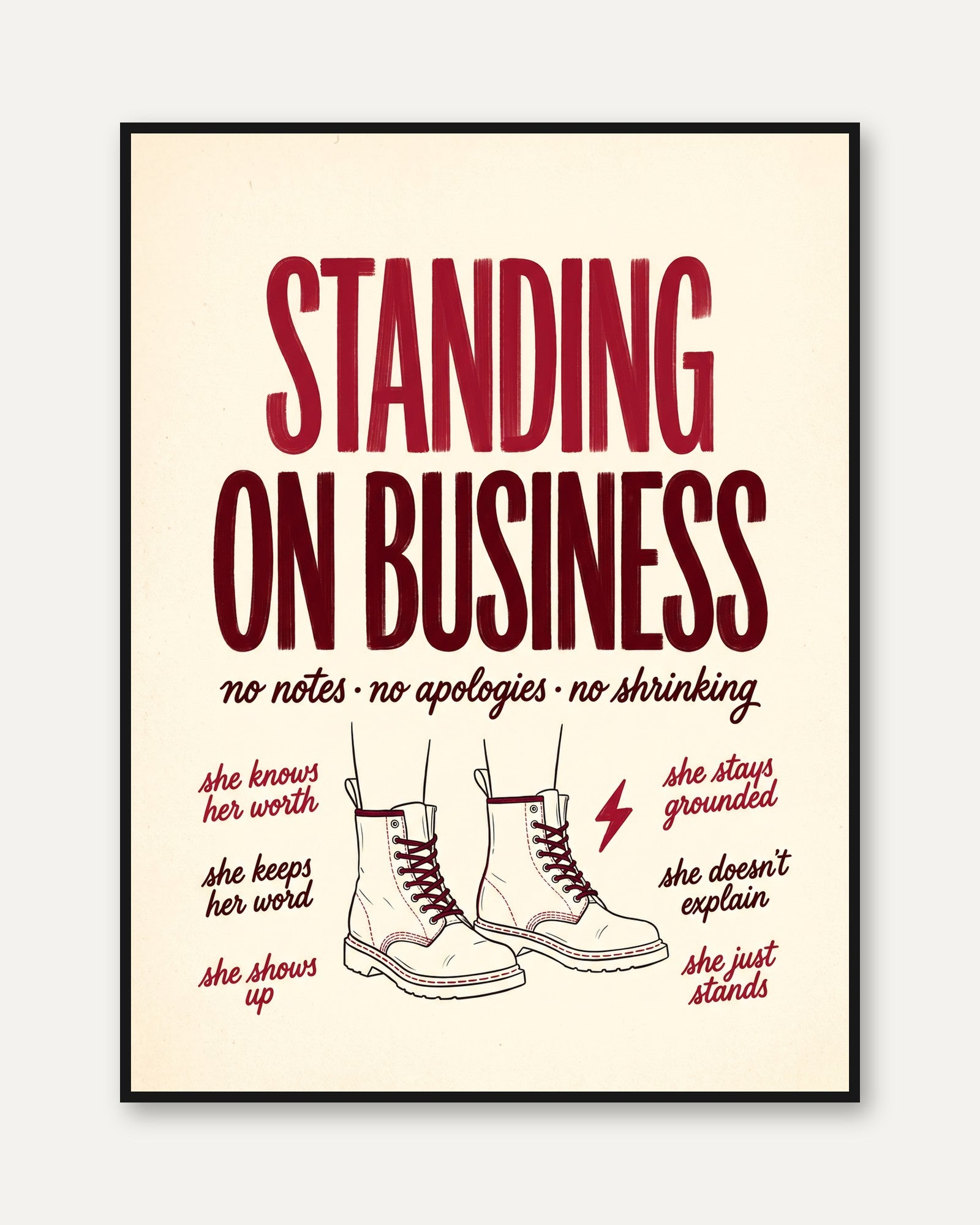 Motivational Feminist Print - framed