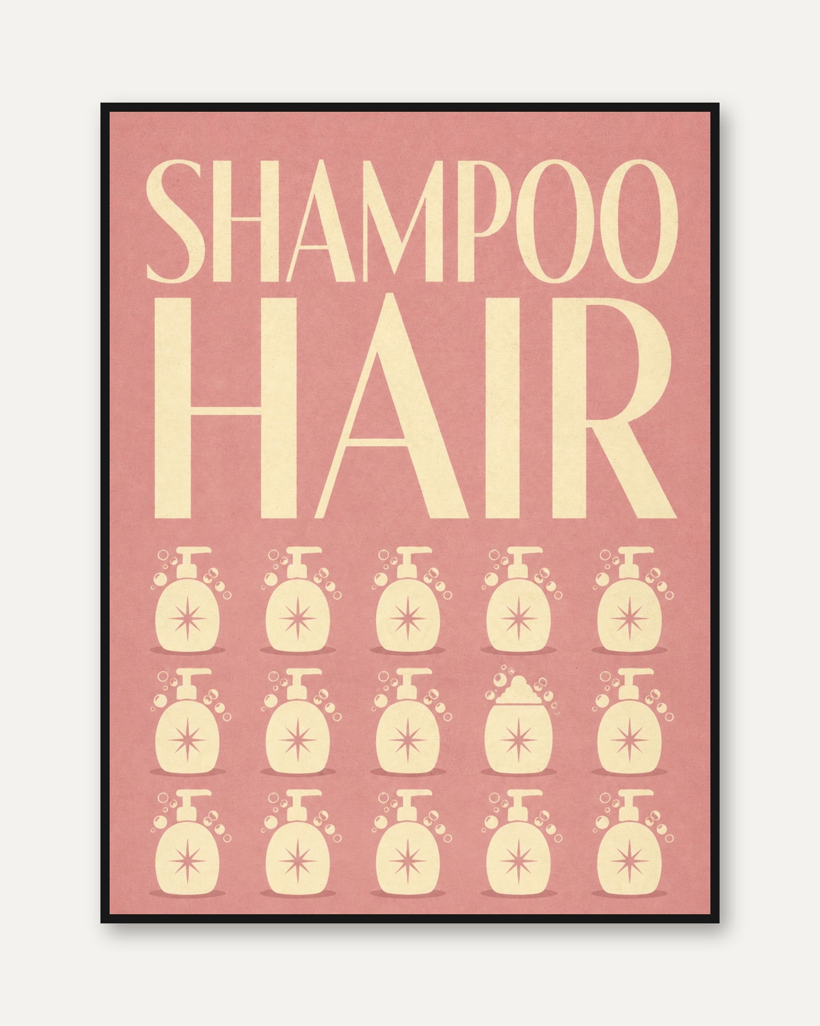 Retro Shampoo Poster Print - framed