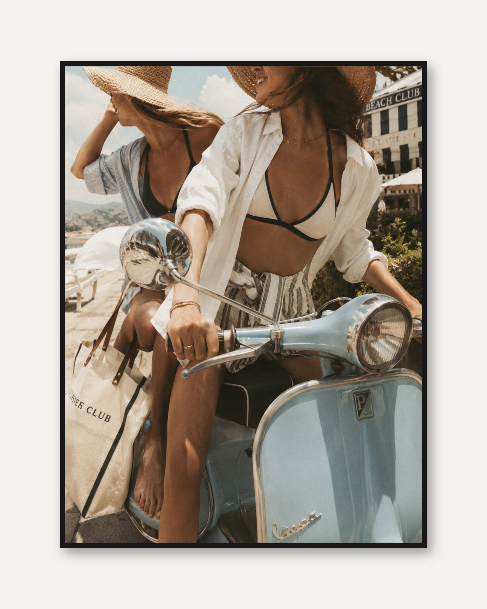 Vespa Print – Italian Summer Wall Art - framed