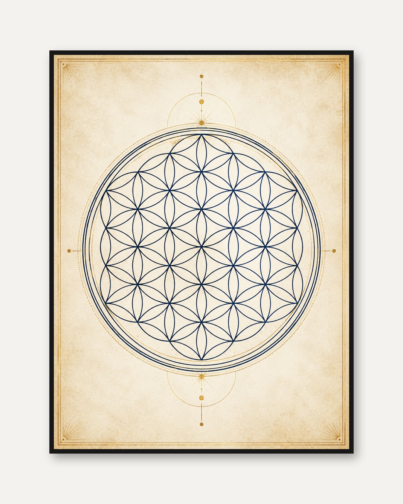 Flower of Life Mandala Print - framed