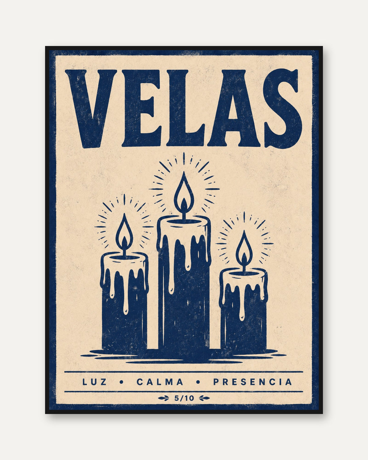 Velas Candle Print: Rustic Spanish Revival - framed