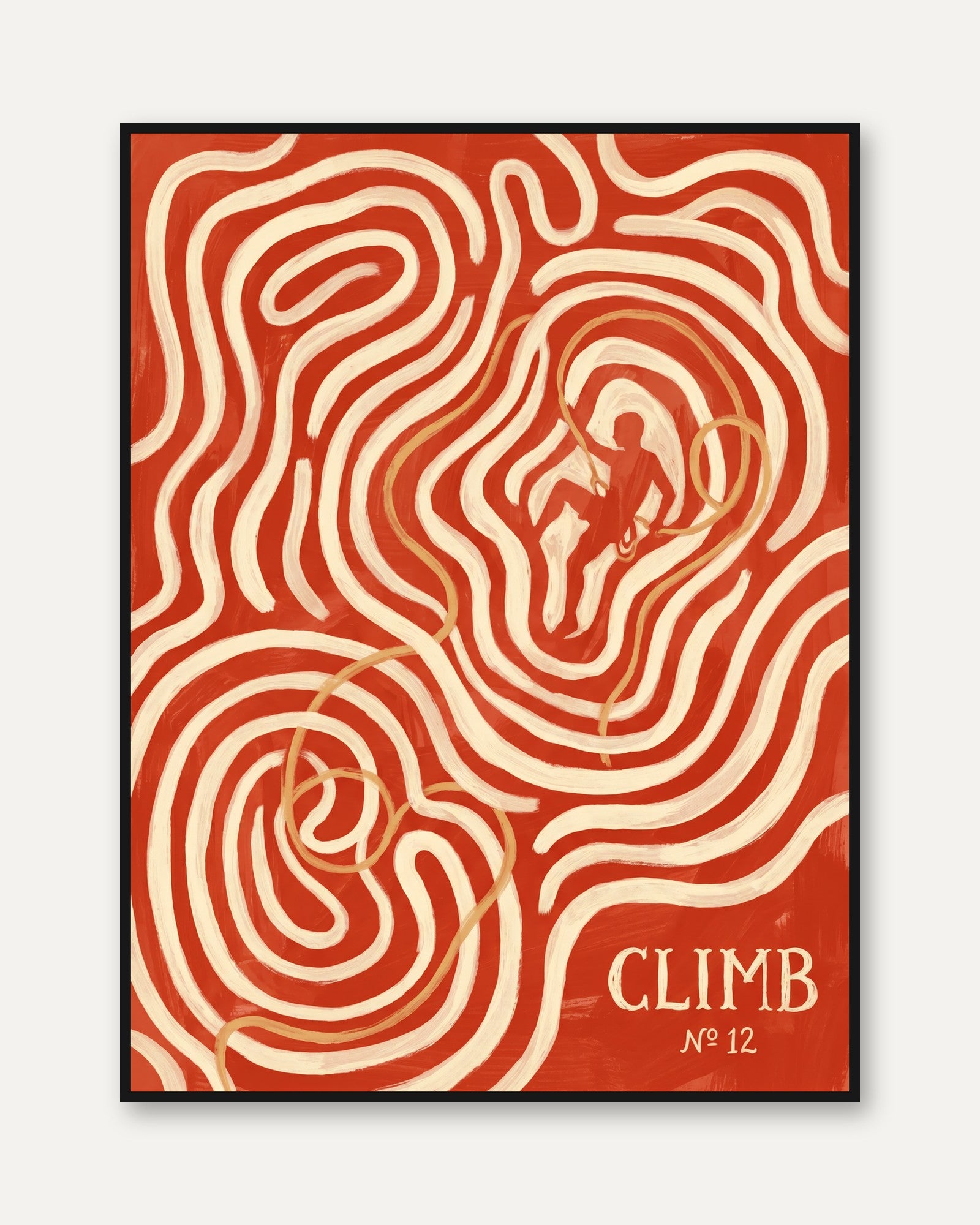 Rock Climbing Print - framed