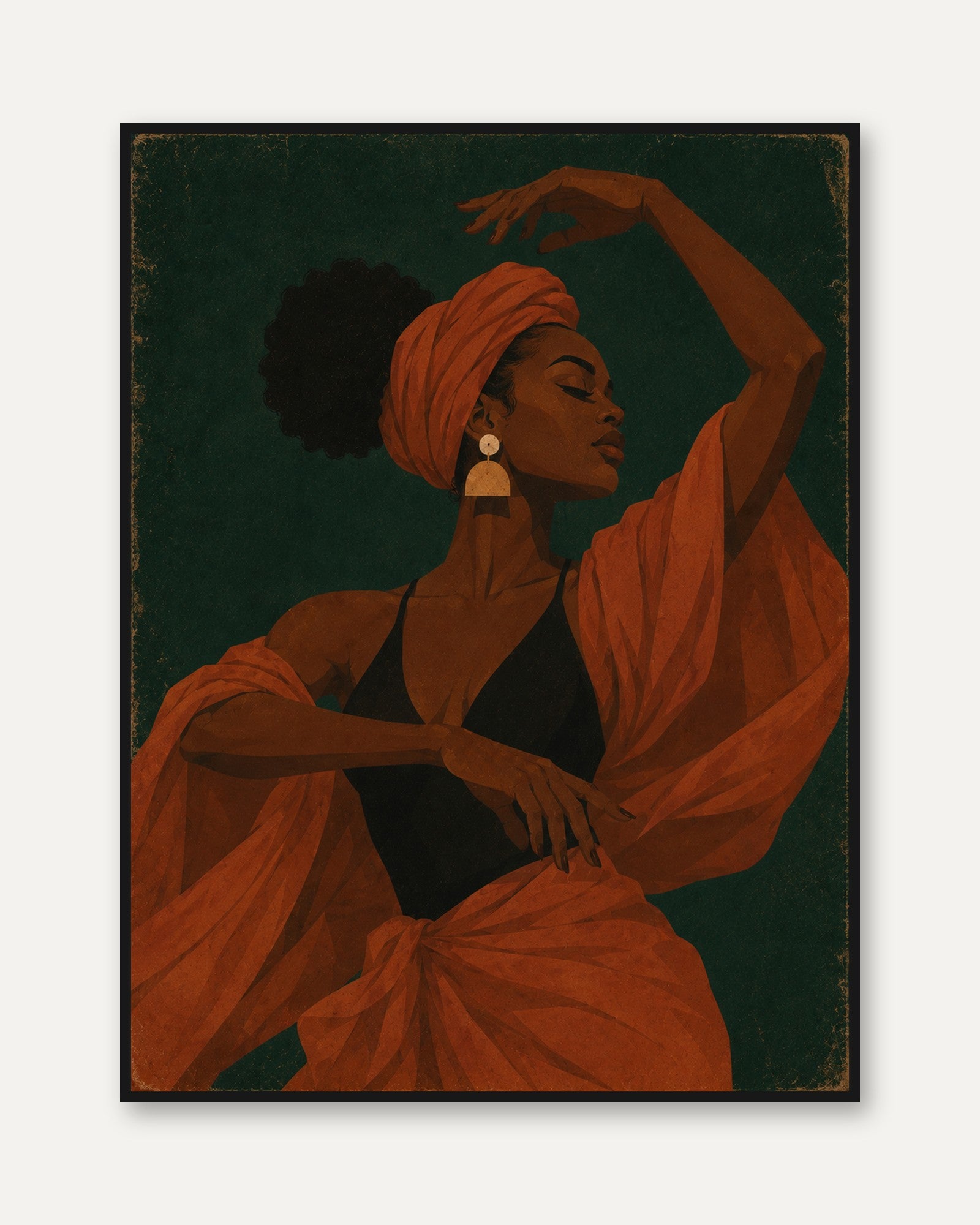 African Woman Portrait Print - framed
