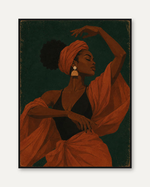 African Woman Portrait Print - framed