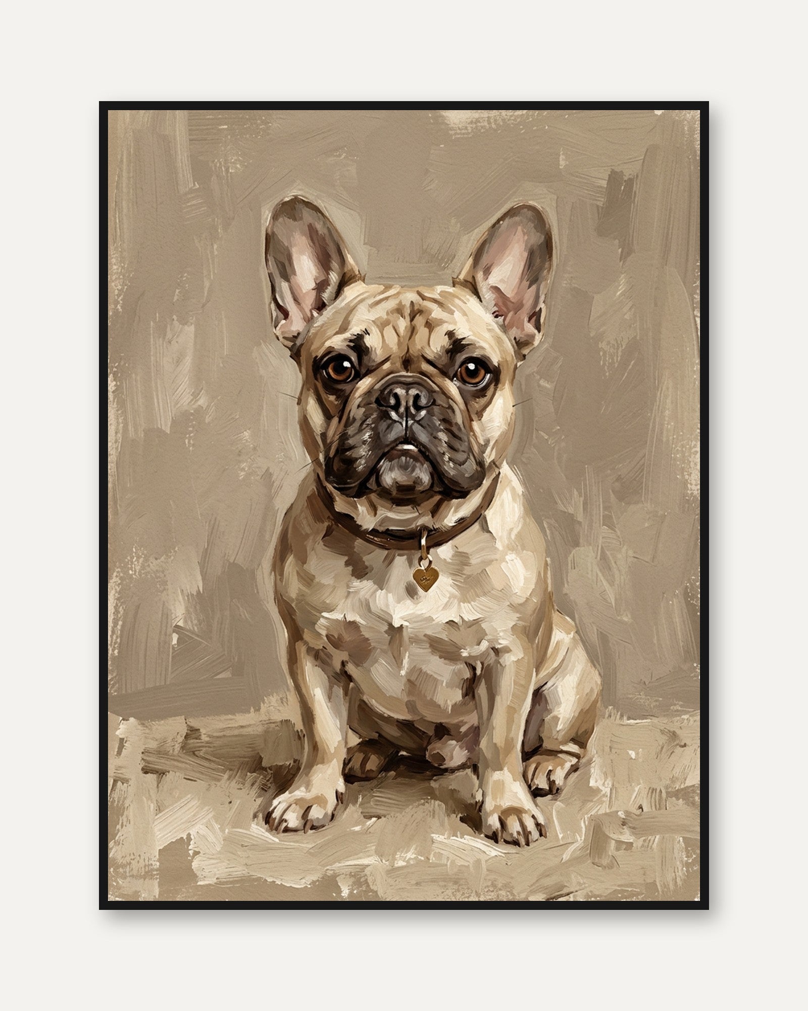 French Bulldog Portrait: Paint by Numbers Wall Art - framed