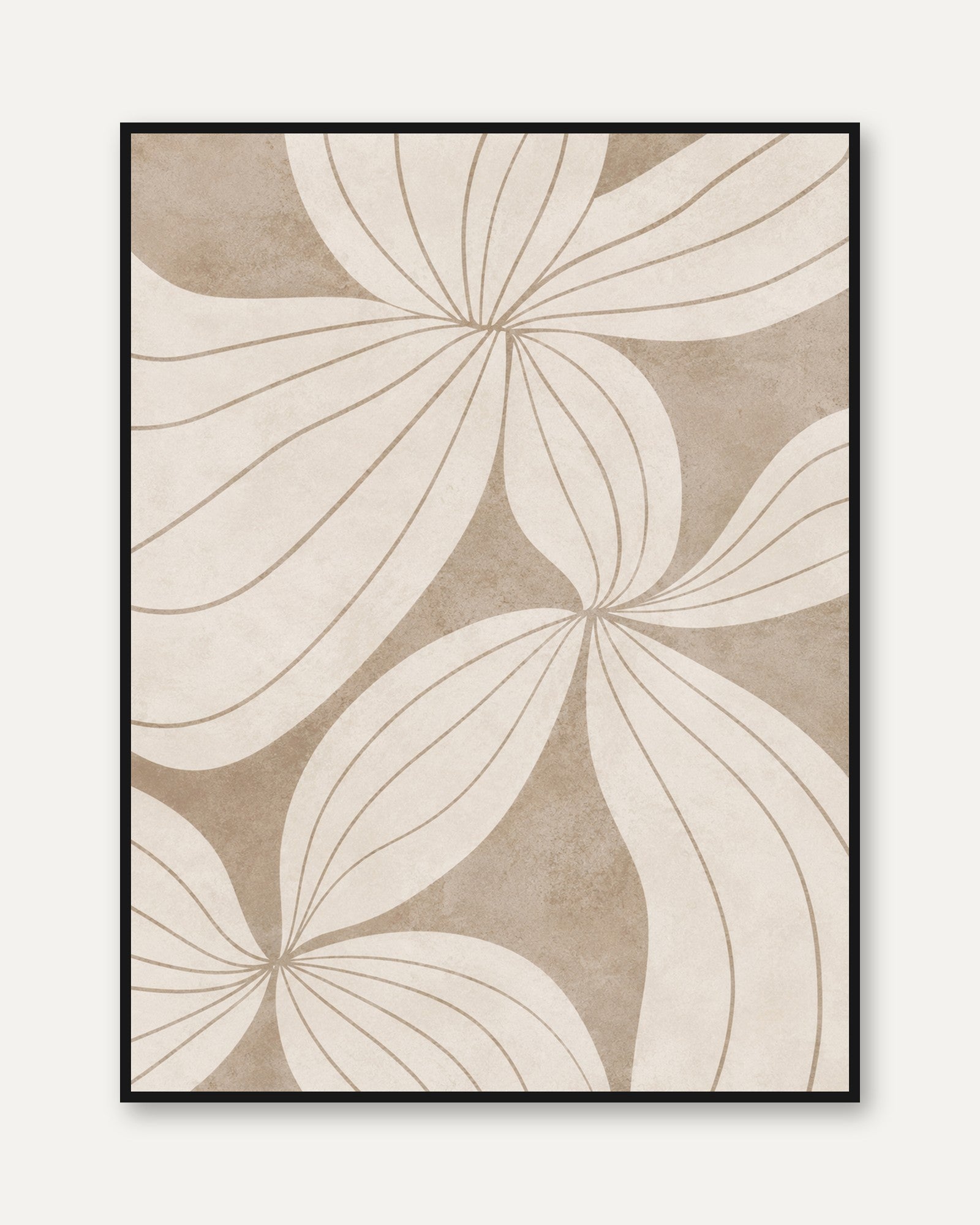 Neutral Abstract Wall Art - framed