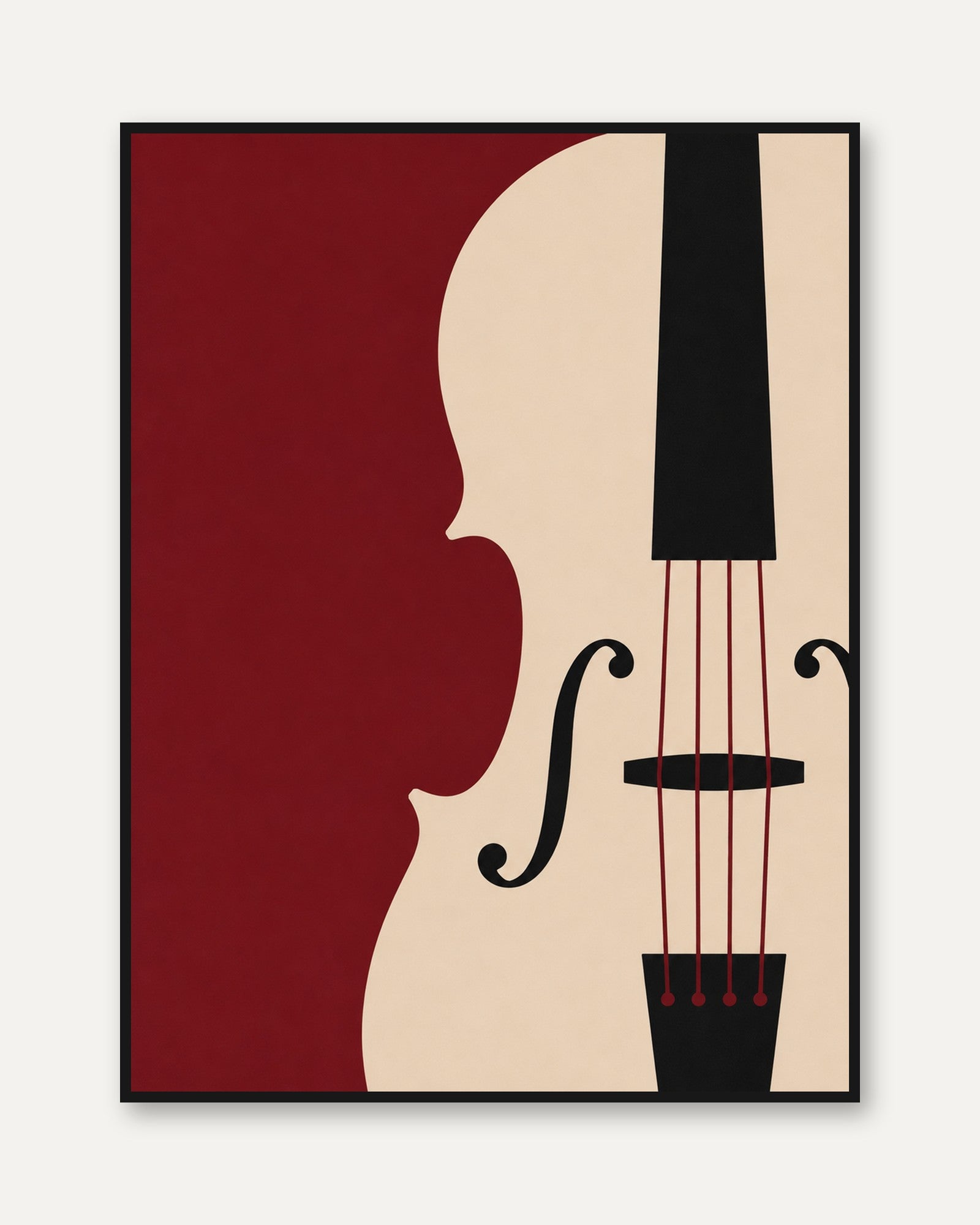 Violin Wall Art – Musical Instrument Print - framed