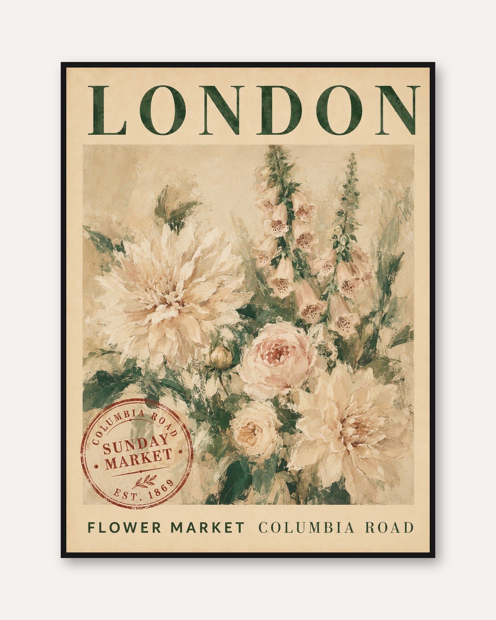 London Travel Poster - framed