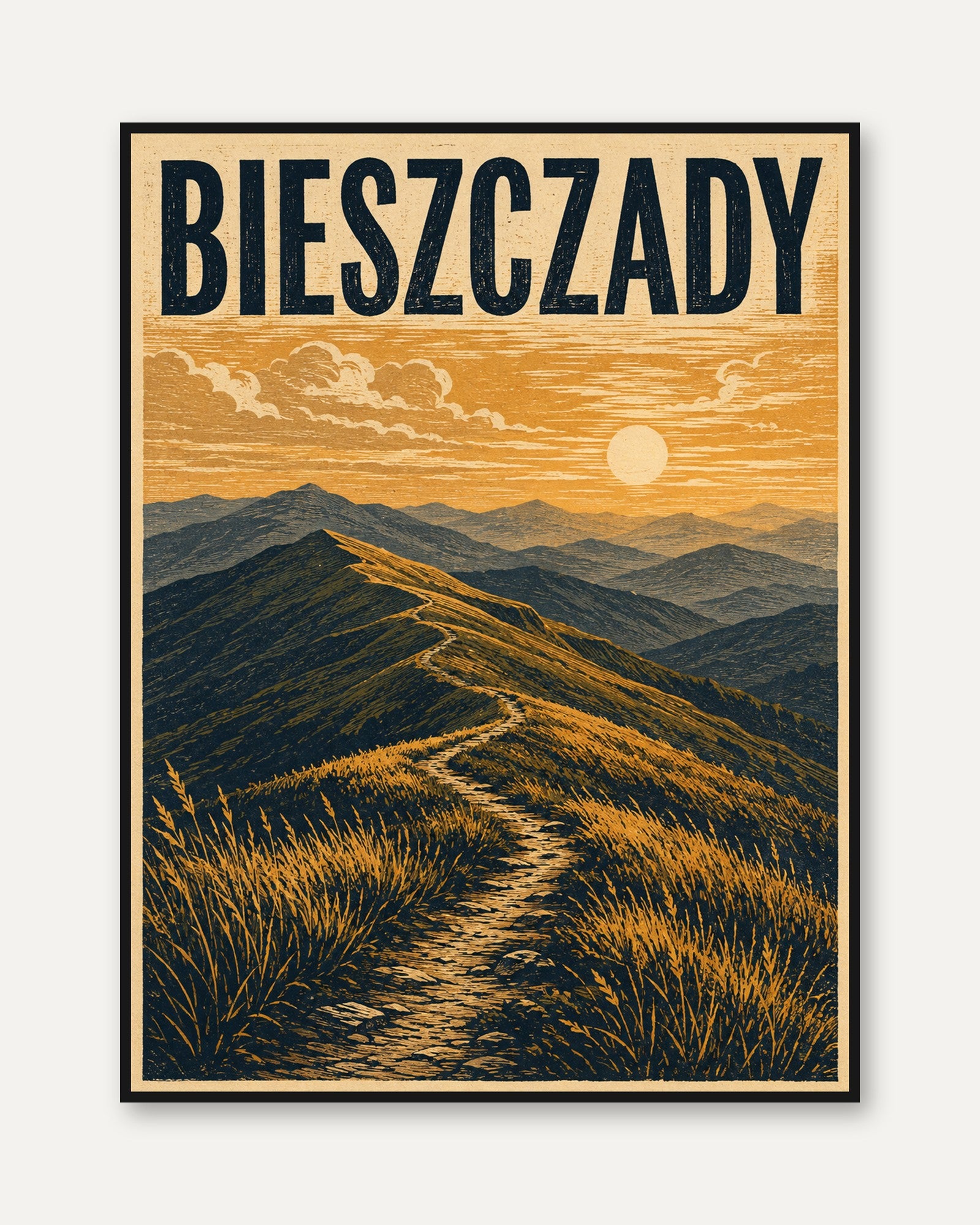 Vintage Travel Poster - framed