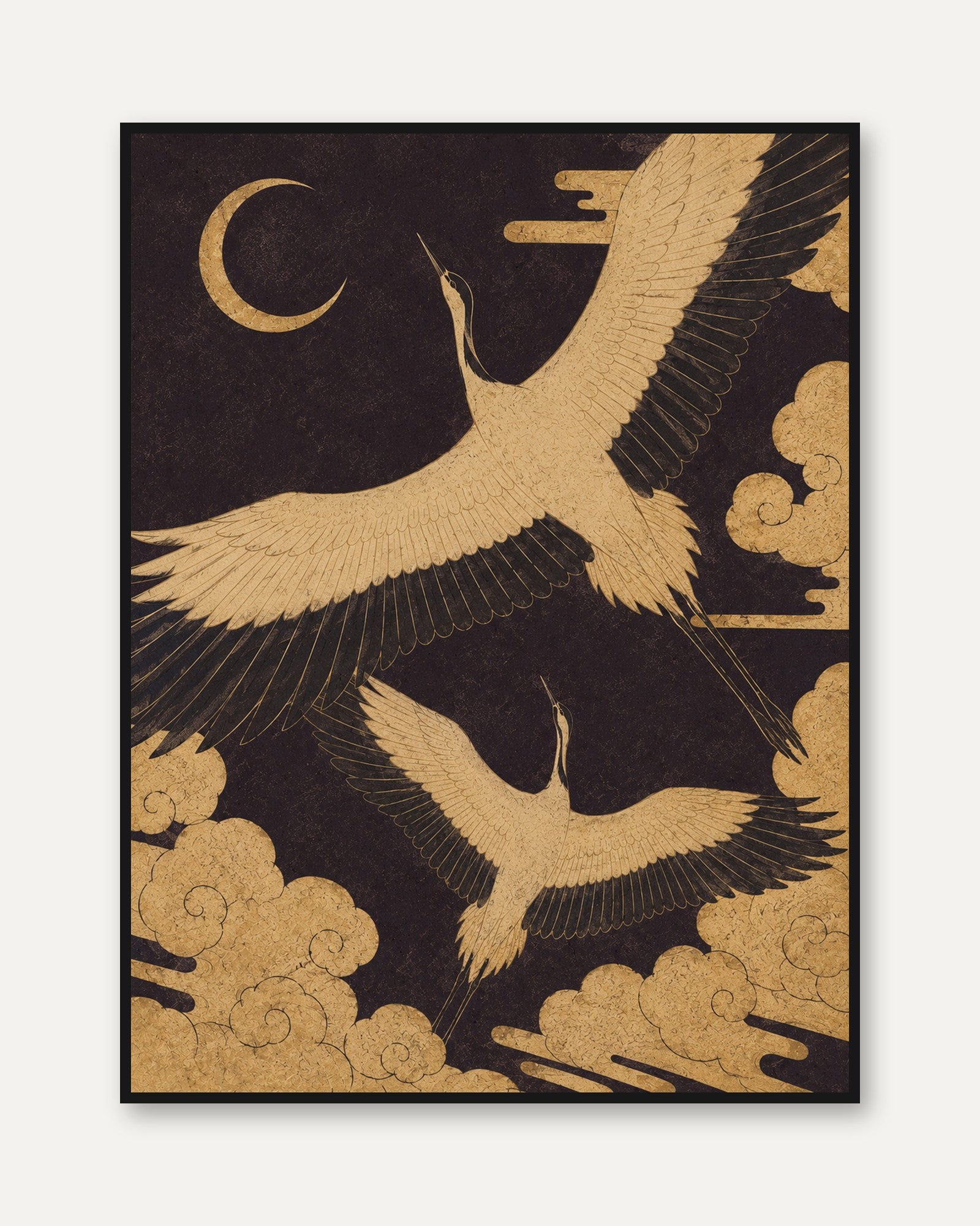 Japanese Crane Wall Art - framed
