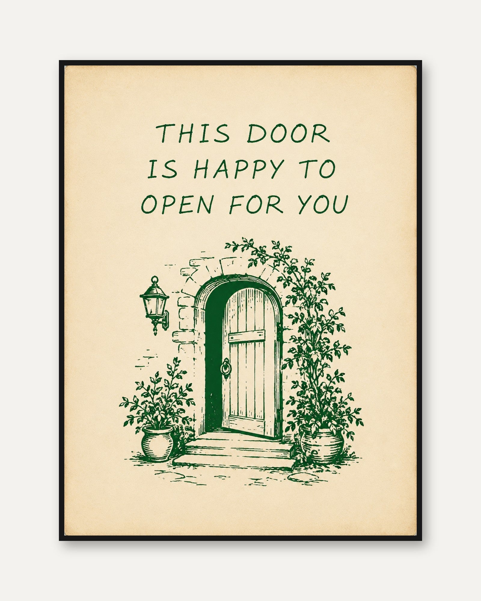 Cottagecore Door Art Print - framed