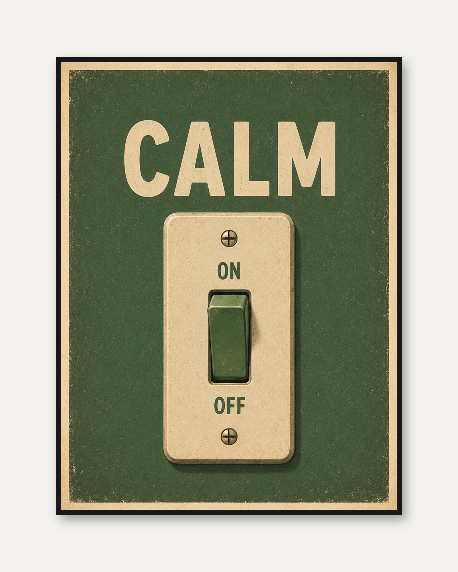 Calm Wall Art – Vintage Switch Print - framed