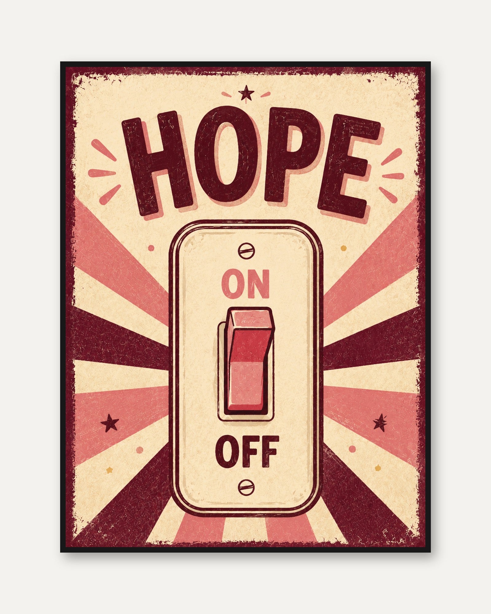 Motivational Wall Art – Hope Print - framed